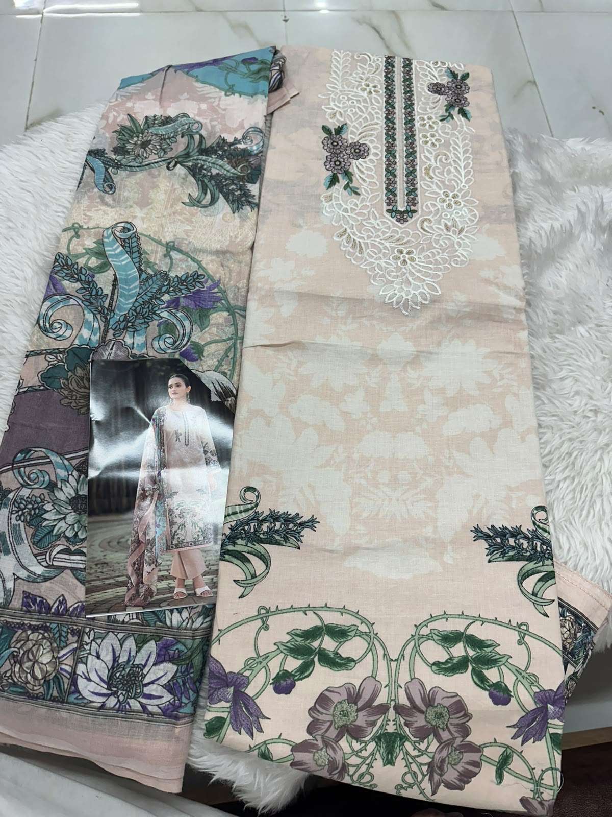 Falah Premium Cotton Collection Code - 50110 By Falah Designer Suits - 01 - 08
