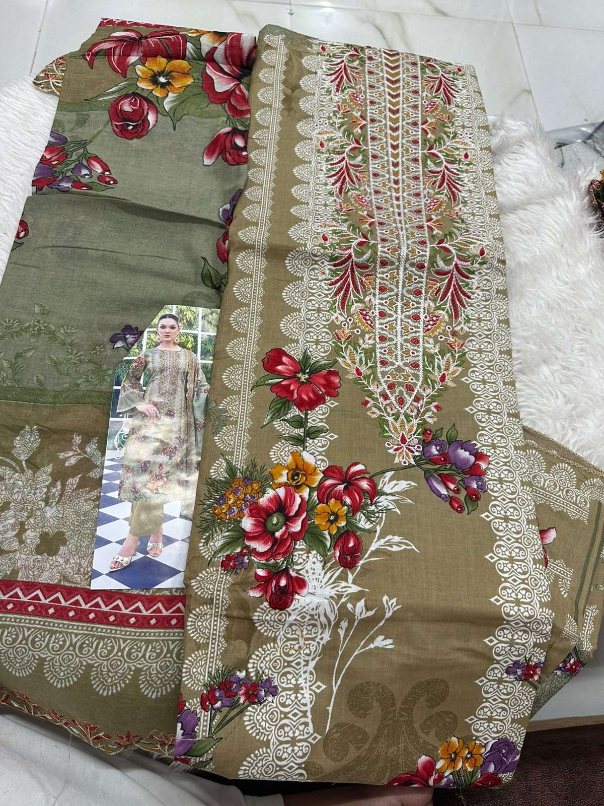Falah Premium Cotton Collection Code - 50111 By Falah Designer Suits - 03