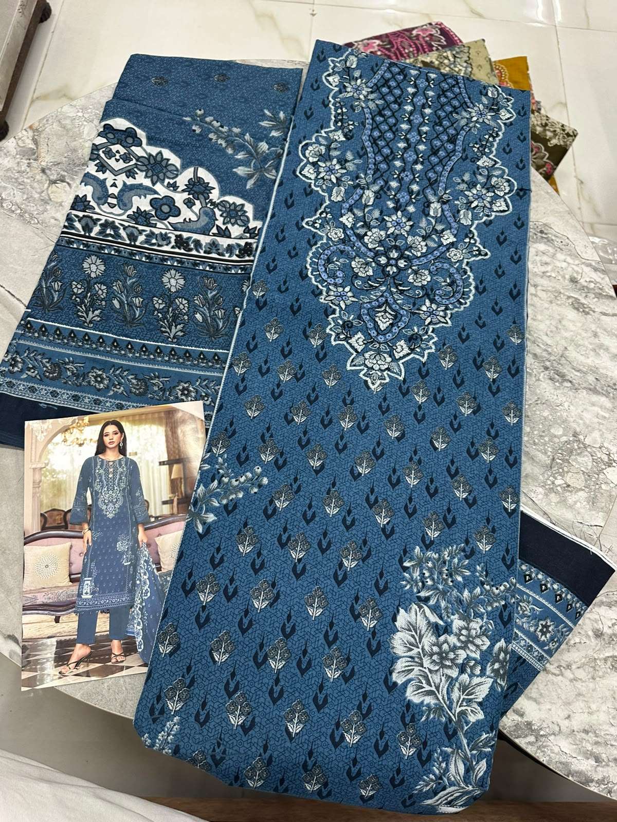 Falah Premium Cotton Collection Code - 50121 By Falah Designer Suits - 01 - 08
