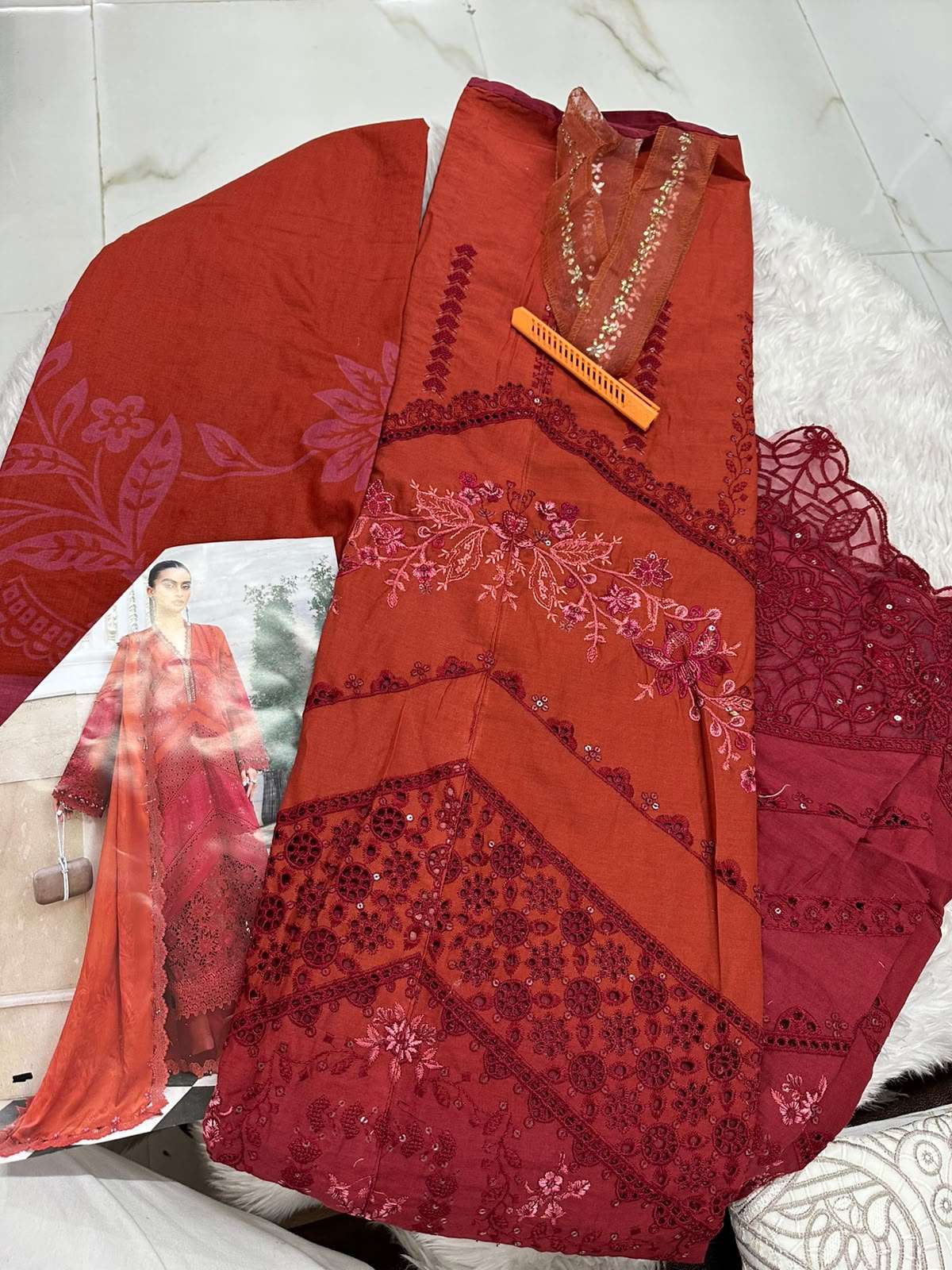 Falah Premium Cotton Collection Code - 50122 By Falah Designer Suits - 01 - 06 A