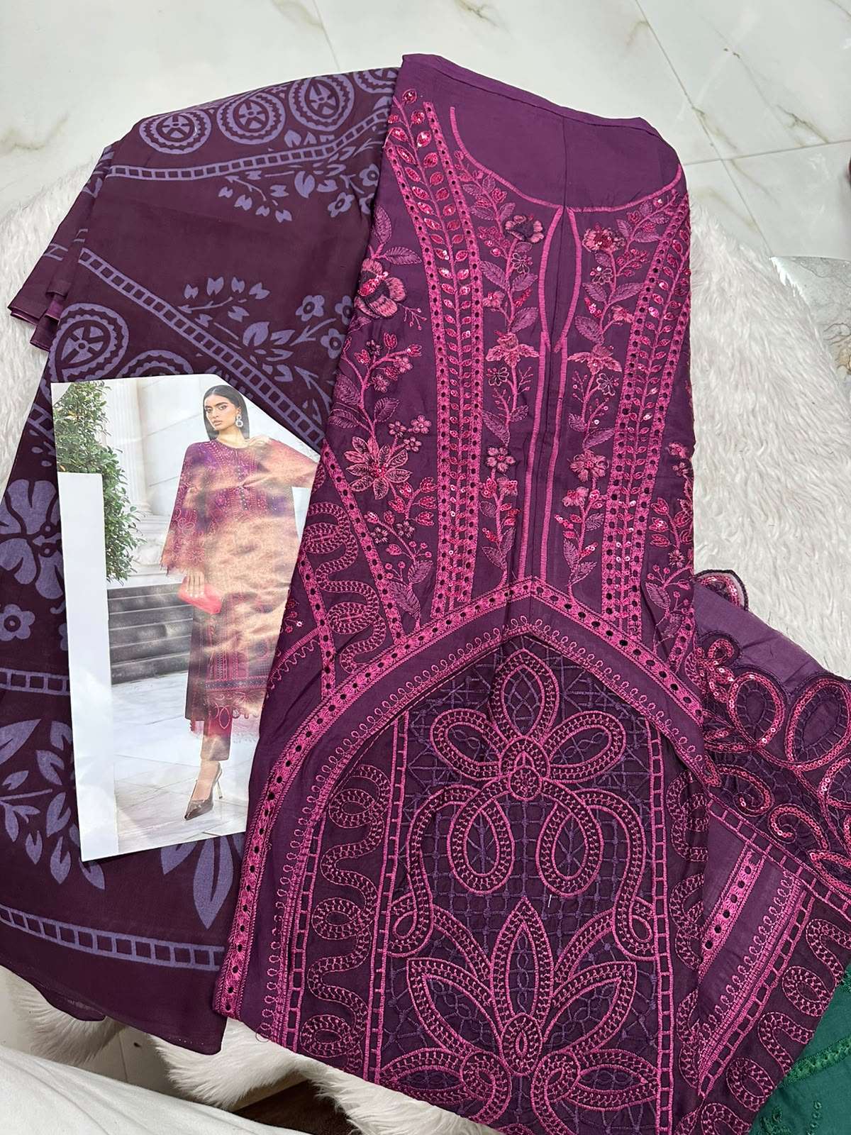 Falah Premium Cotton Collection Code - 50122 By Falah Designer Suits - 02
