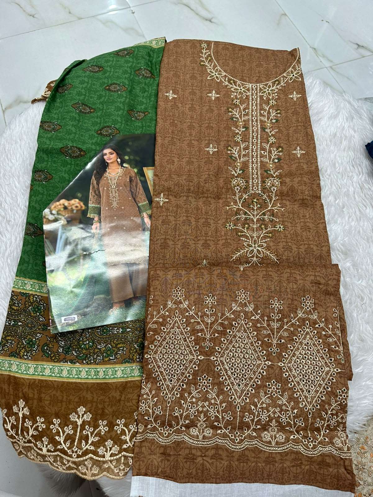 Falah Premium Cotton Collection Code - 50123 By Falah Designer Suits - 01