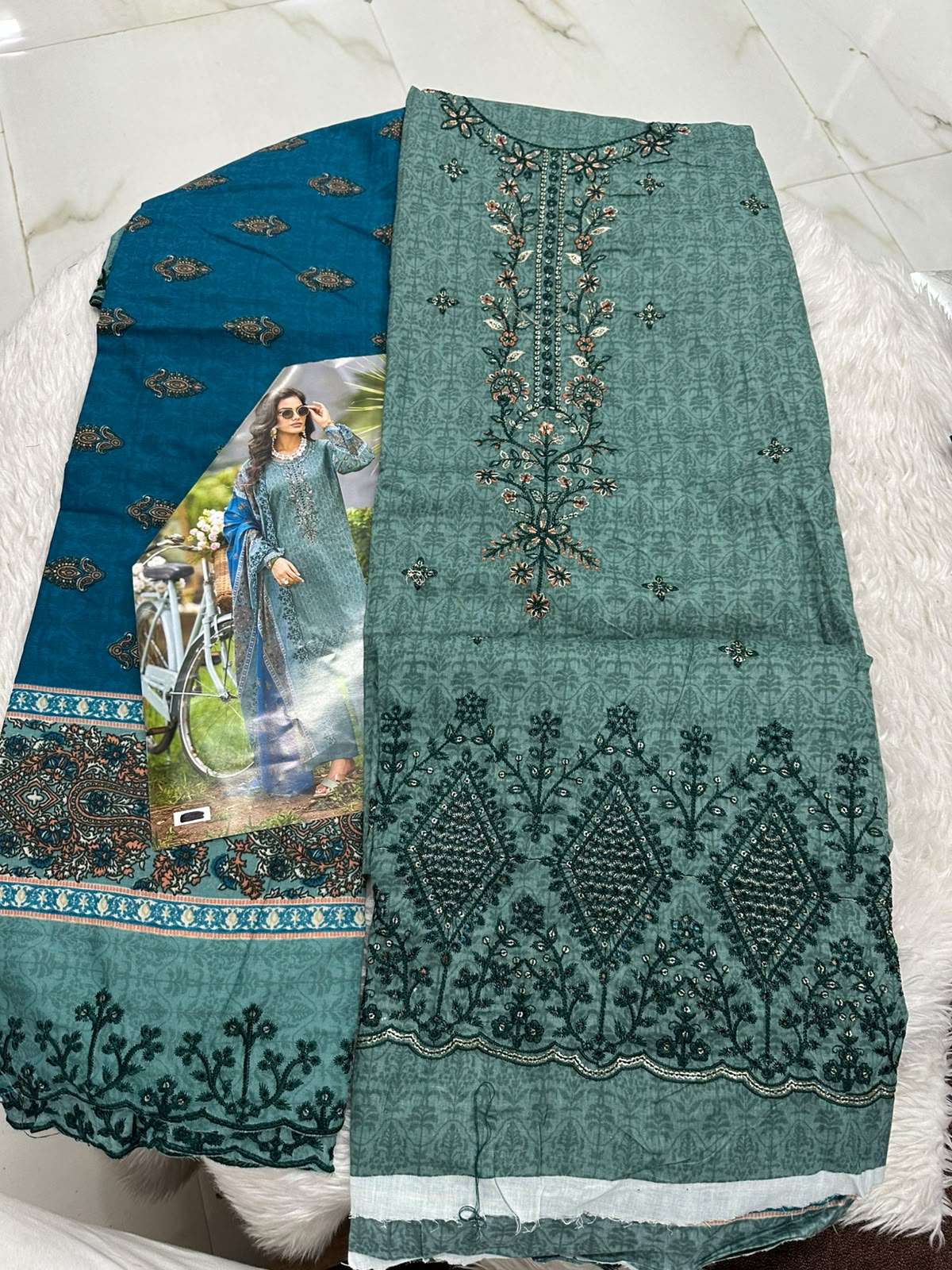 Falah Premium Cotton Collection Code - 50123 By Falah Designer Suits - 05