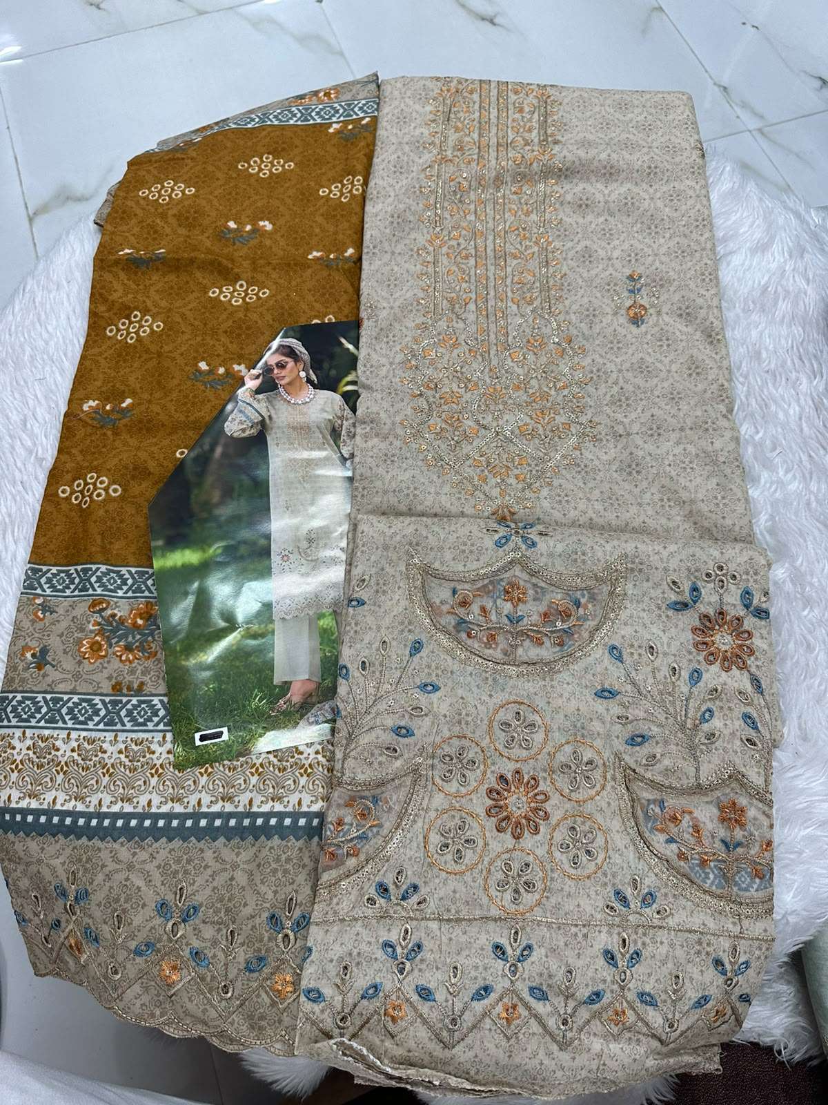 Falah Premium Cotton Collection Code - 50123 By Falah Designer Suits - 07