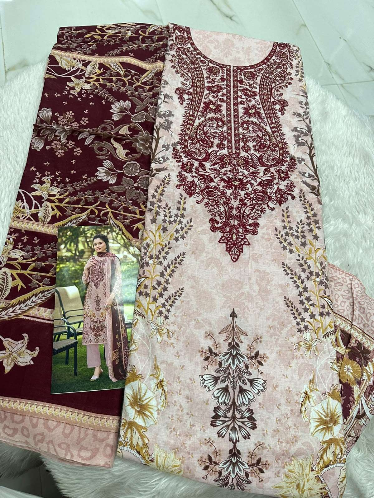 Falah Premium Cotton Collection Code - 50127 By Falah Designer Suits - 03