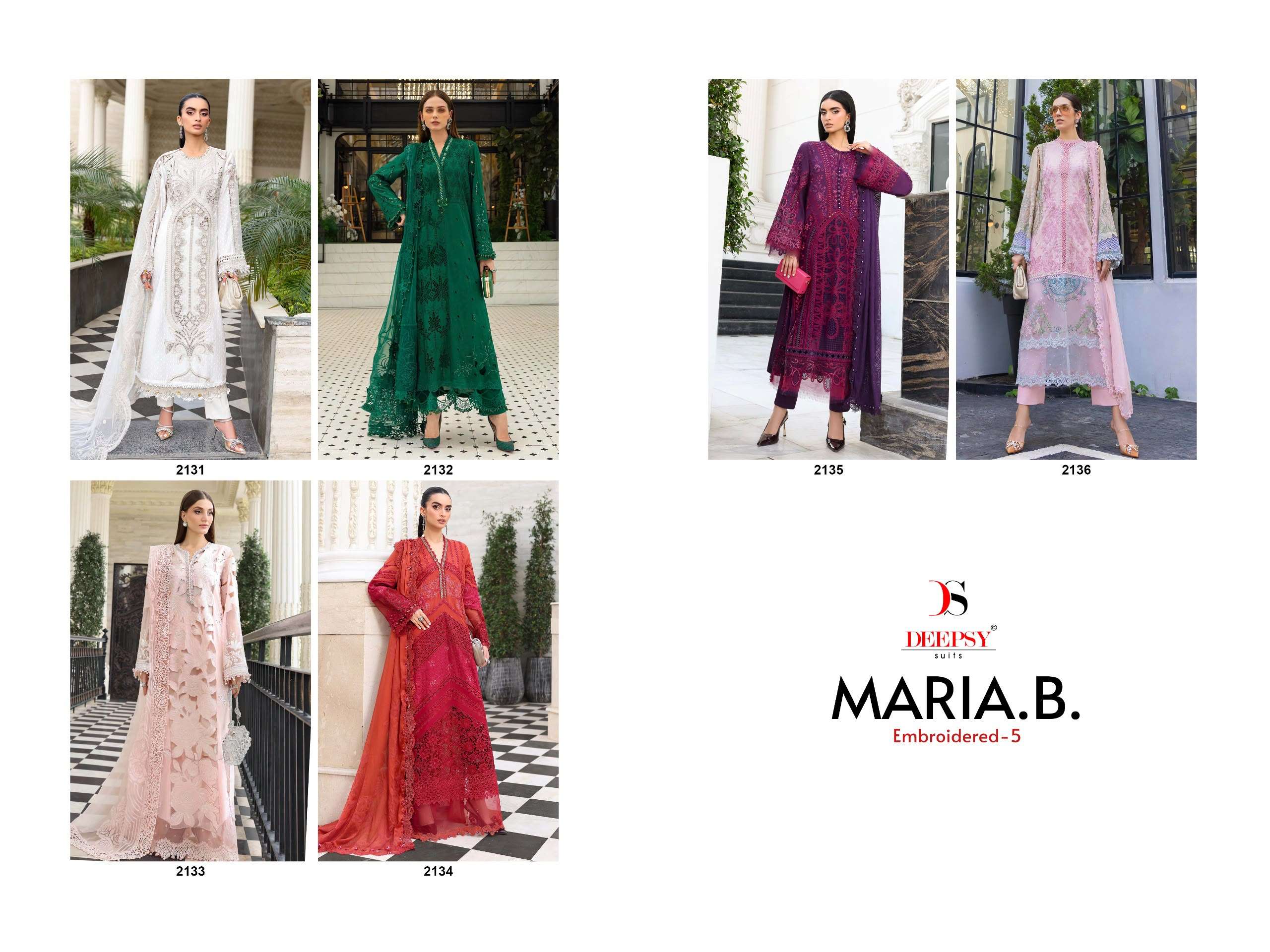 MARIA B PREMIUM EMBROIDERED - 05 DEEPSY SUITS - 01 - 06 B