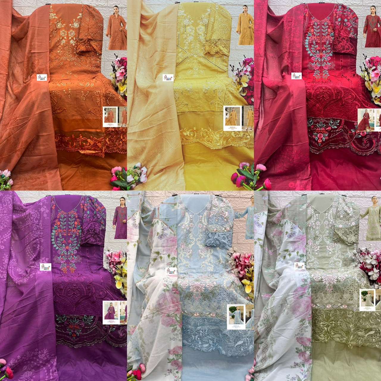 MARIYA B LUXURY LAWN COLLECTION VOL - 06 BY SHREE FABS - 01 - 06 B