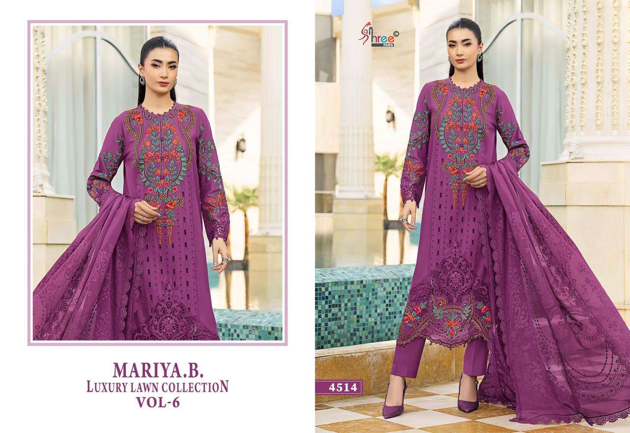 MARIYA B LUXURY LAWN COLLECTION VOL - 06 BY SHREE FABS - 06