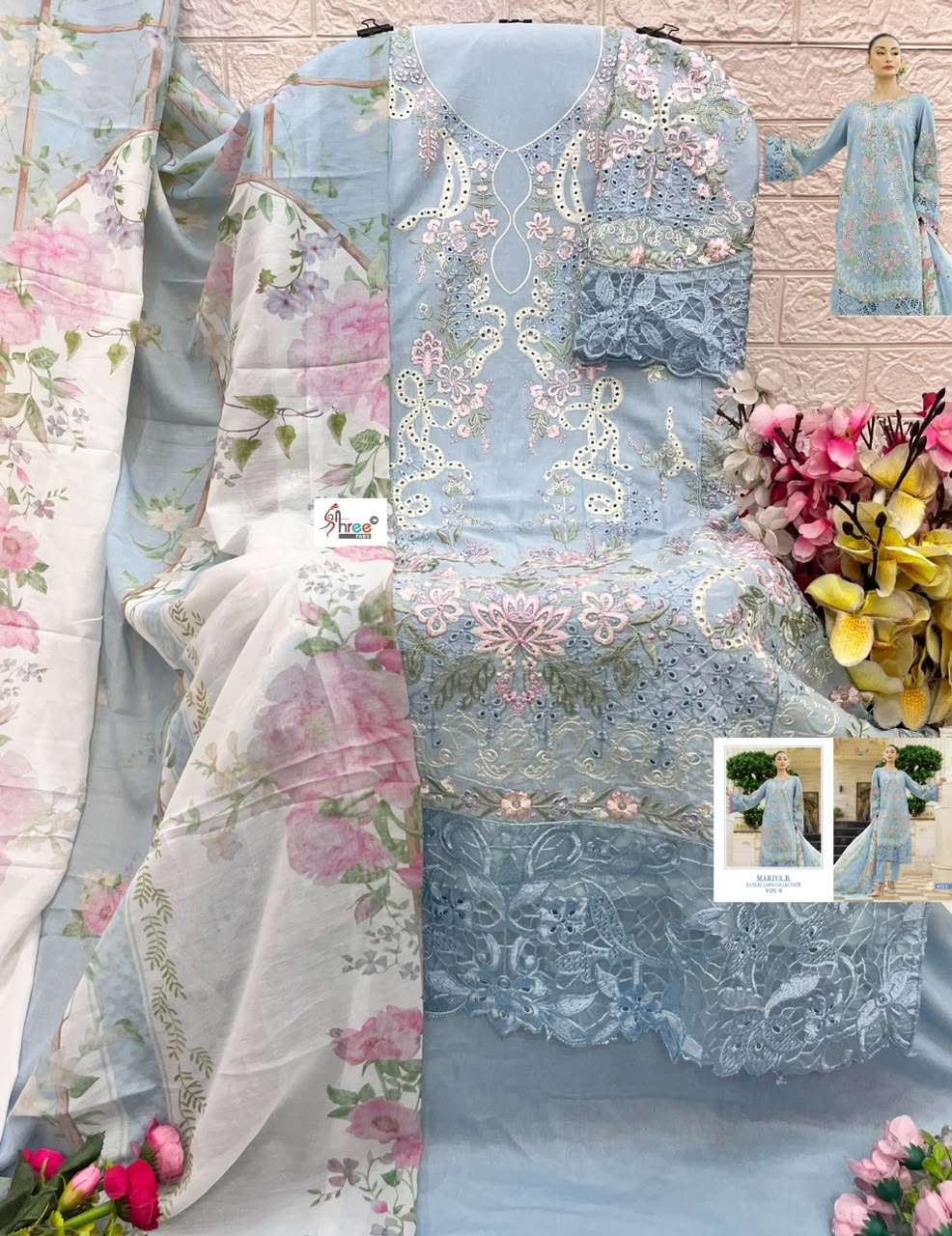 MARIYA B LUXURY LAWN COLLECTION VOL - 06 BY SHREE FABS - 08