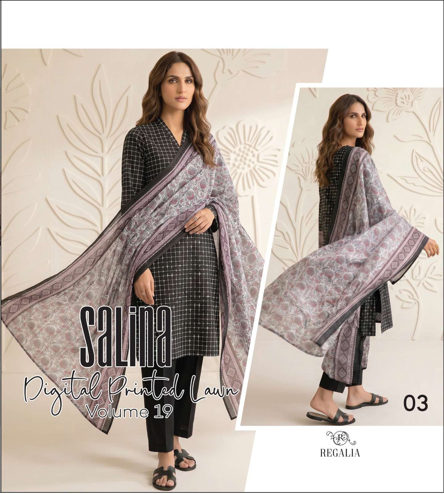 SALINA DIGITAL PRINTED LAWN COLLECTION VOL - 19 BY REGALIA TEXTILES - 03