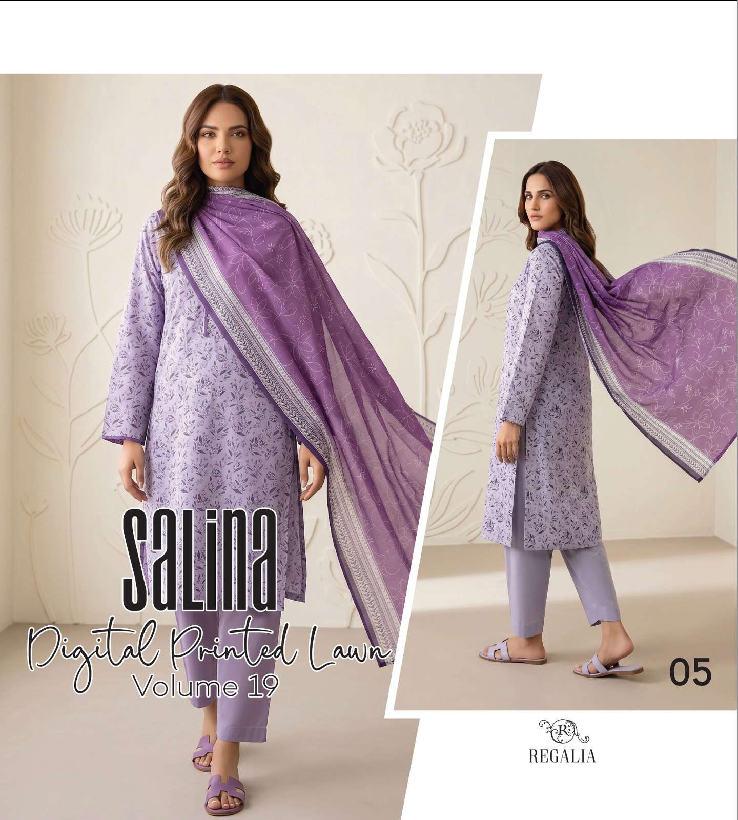 SALINA DIGITAL PRINTED LAWN COLLECTION VOL - 19 BY REGALIA TEXTILES - 05