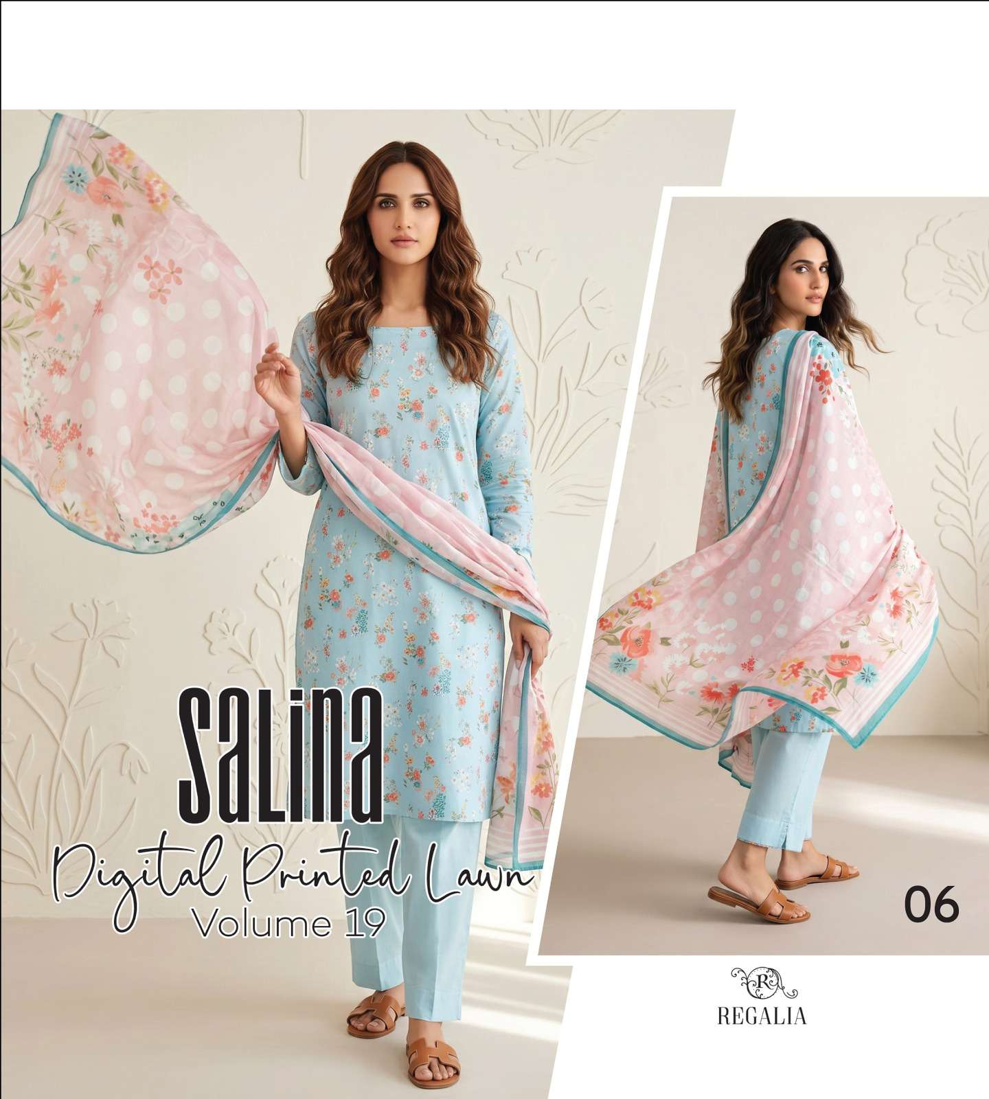 SALINA DIGITAL PRINTED LAWN COLLECTION VOL - 19 BY REGALIA TEXTILES - 06