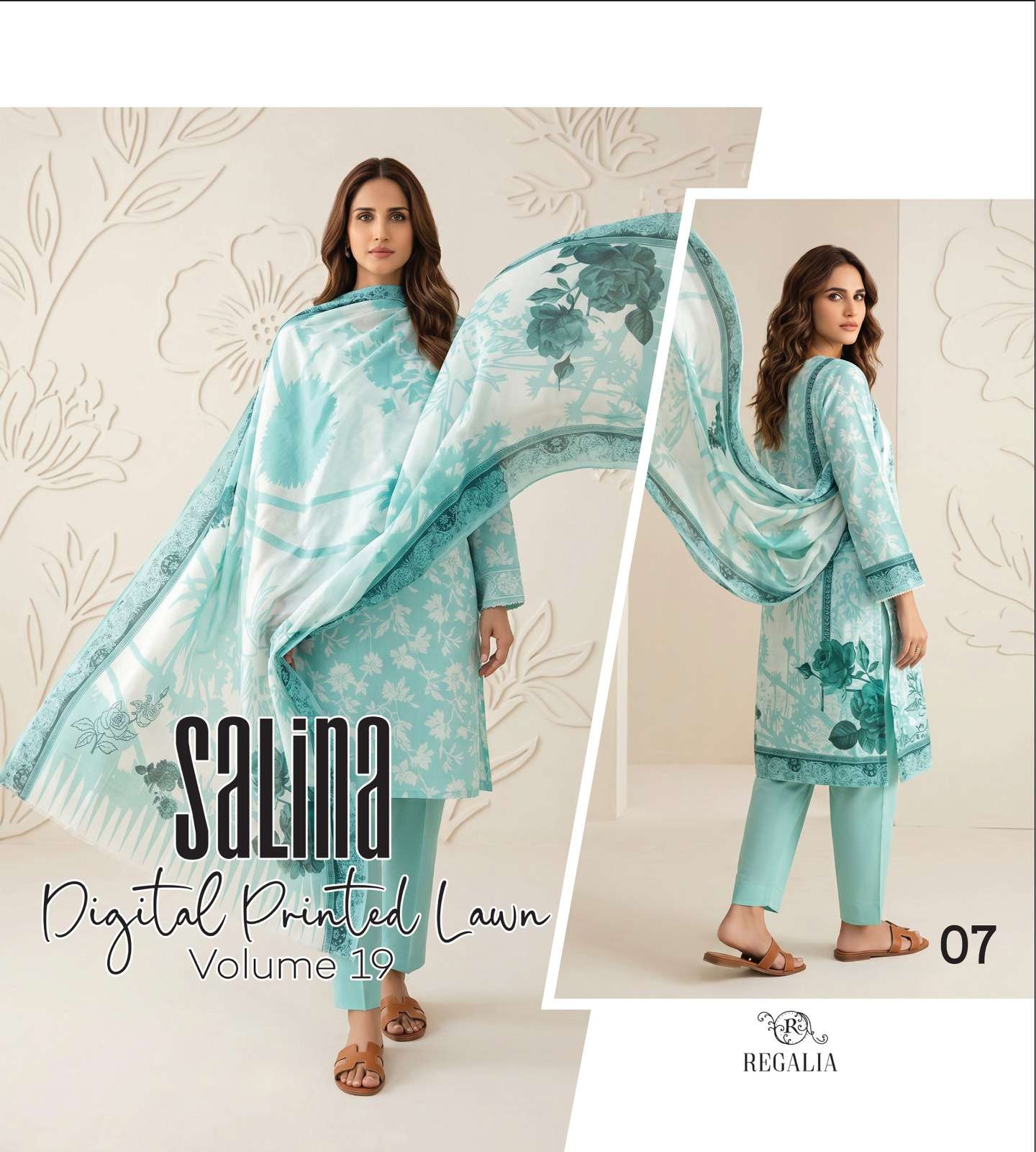 SALINA DIGITAL PRINTED LAWN COLLECTION VOL - 19 BY REGALIA TEXTILES - 07