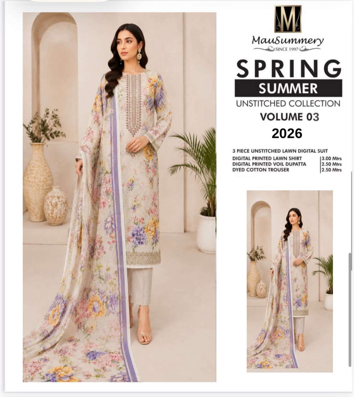SUMMER PRINTED LAWN COLLECTION VOL - 03 BY MAUSUMMERY - 02