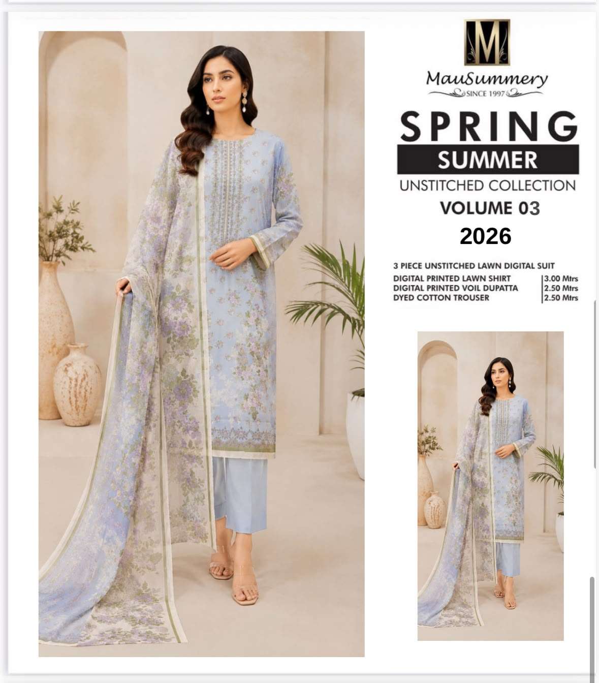 SUMMER PRINTED LAWN COLLECTION VOL - 03 BY MAUSUMMERY - 03