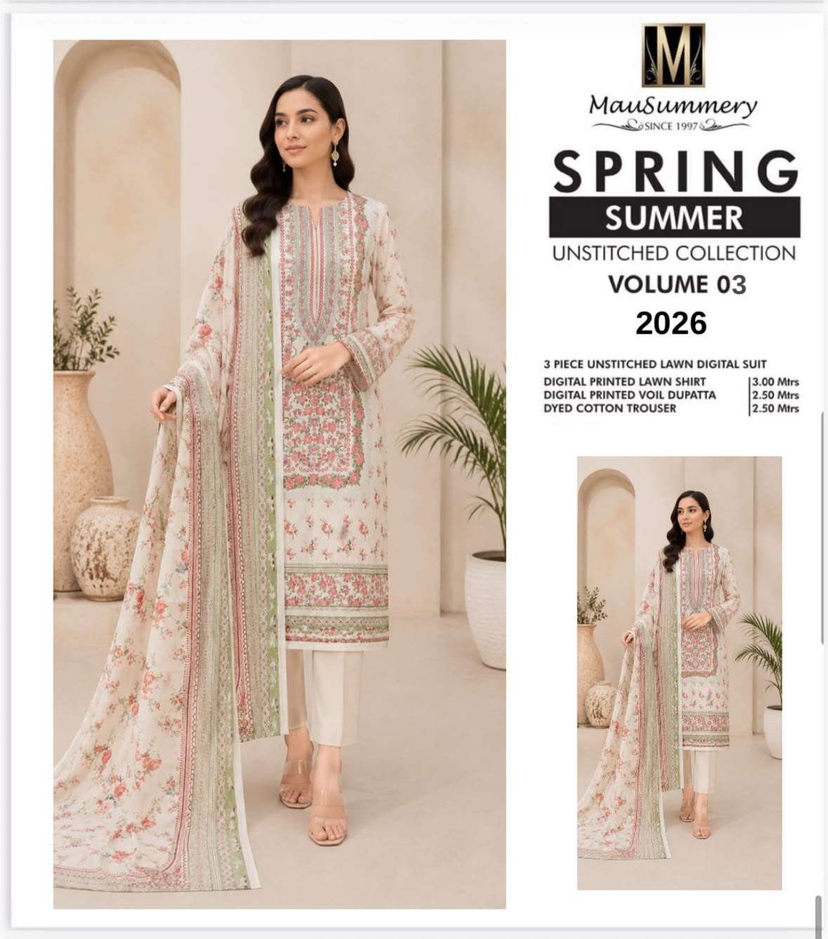 SUMMER PRINTED LAWN COLLECTION VOL - 03 BY MAUSUMMERY - 05