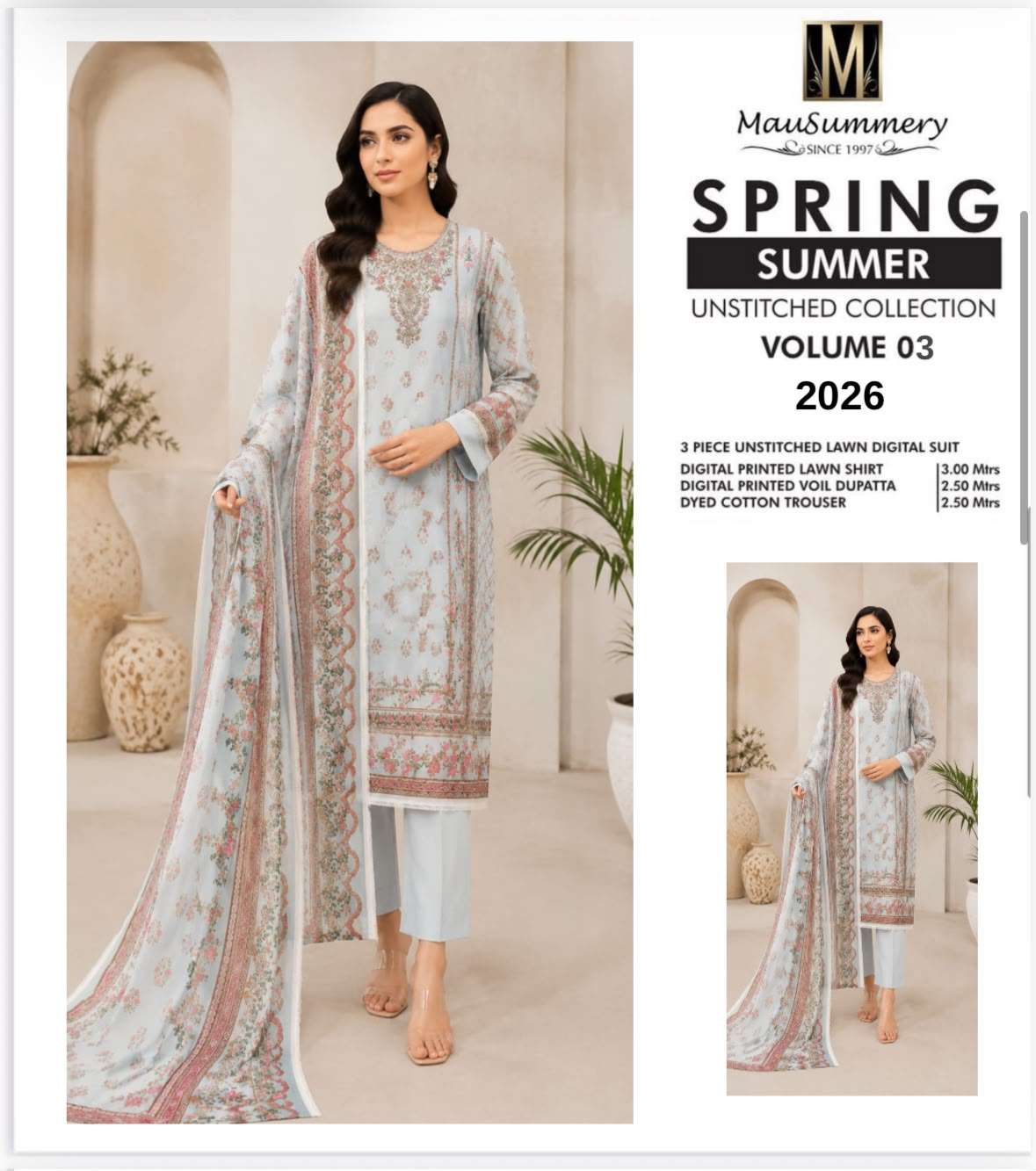 SUMMER PRINTED LAWN COLLECTION VOL - 03 BY MAUSUMMERY - 08