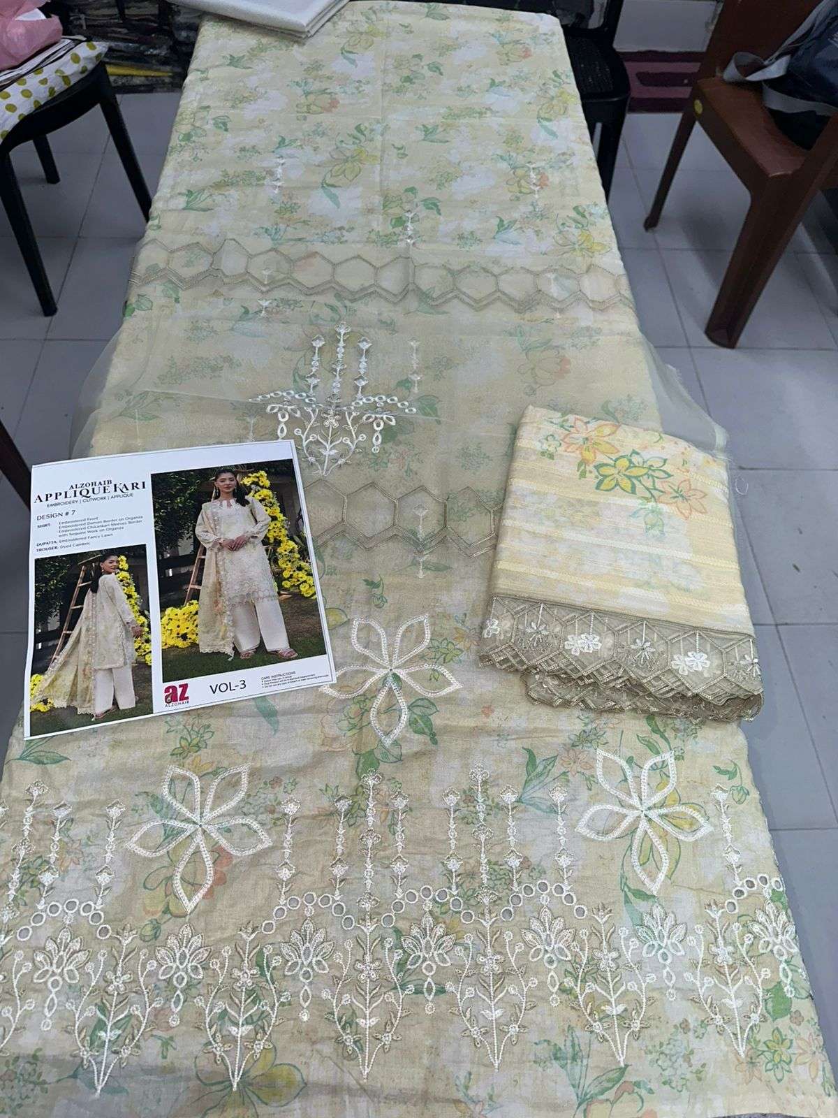APPLIQUEKARI VOL - 03 OPEN PICS BY AL ZOHAIB TEXTILES - 03