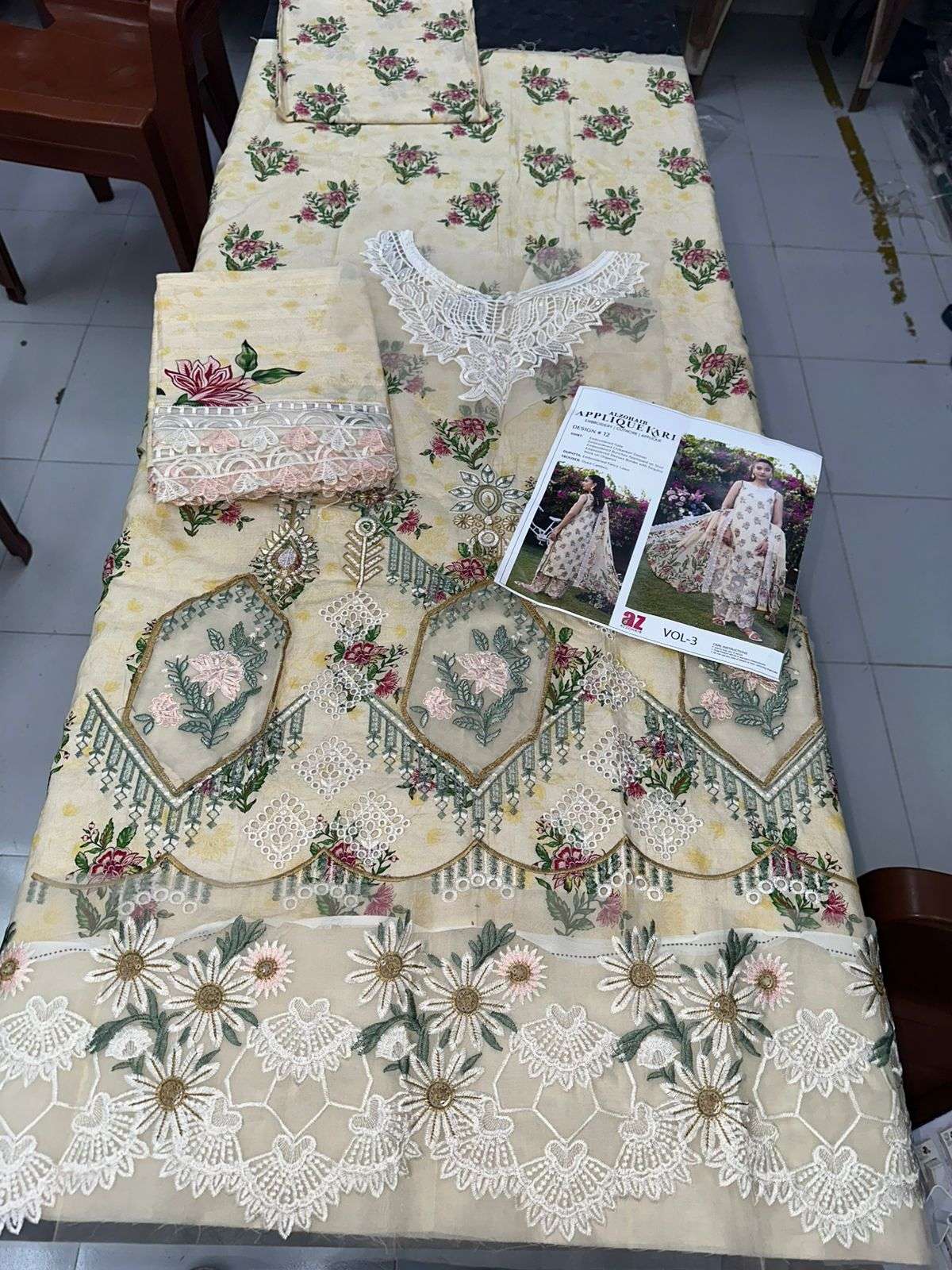 APPLIQUEKARI VOL - 03 OPEN PICS BY AL ZOHAIB TEXTILES - 06