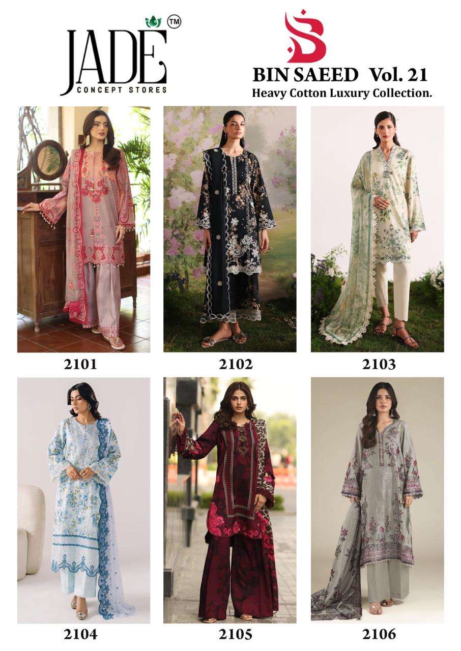 BIN SAEED HEAVY COTTON LUXURY COLLECTION VOL - 21 BY JADE CONCEPT STORES - 01 - 06 