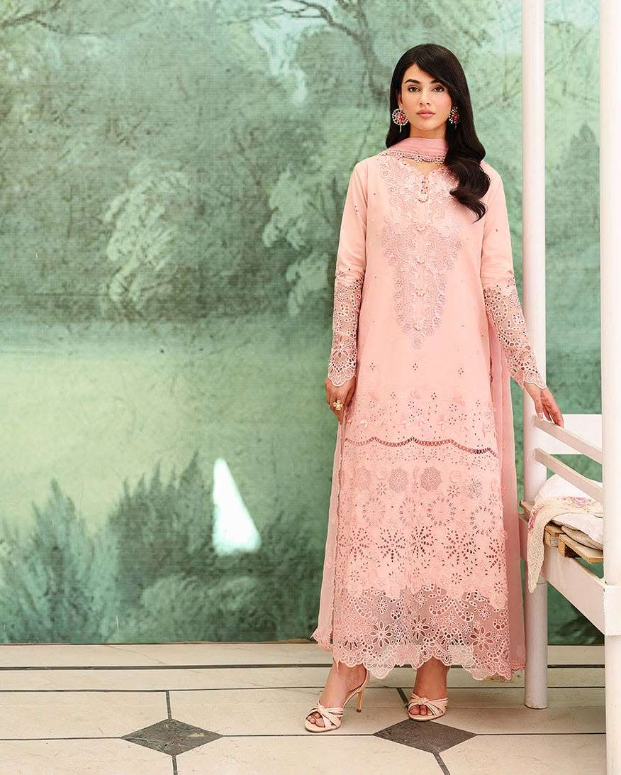 CHIKANKARI LAWN COLLECTION UNSTITCHED CHIKANKARI EMBROIDERED LAWN BY ROHEENAZ - 02