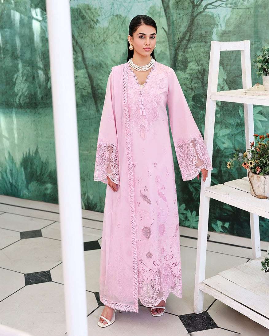 CHIKANKARI LAWN COLLECTION UNSTITCHED CHIKANKARI EMBROIDERED LAWN BY ROHEENAZ - 03