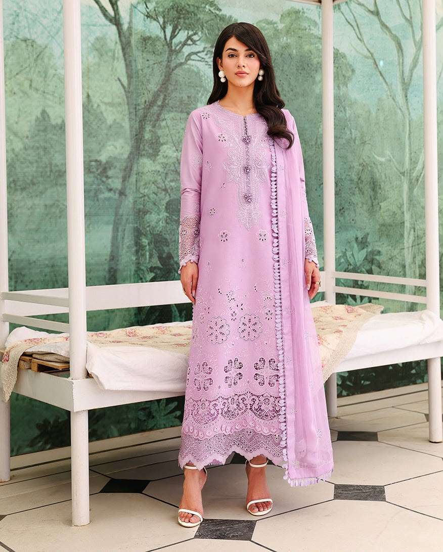 CHIKANKARI LAWN COLLECTION UNSTITCHED CHIKANKARI EMBROIDERED LAWN BY ROHEENAZ - 05