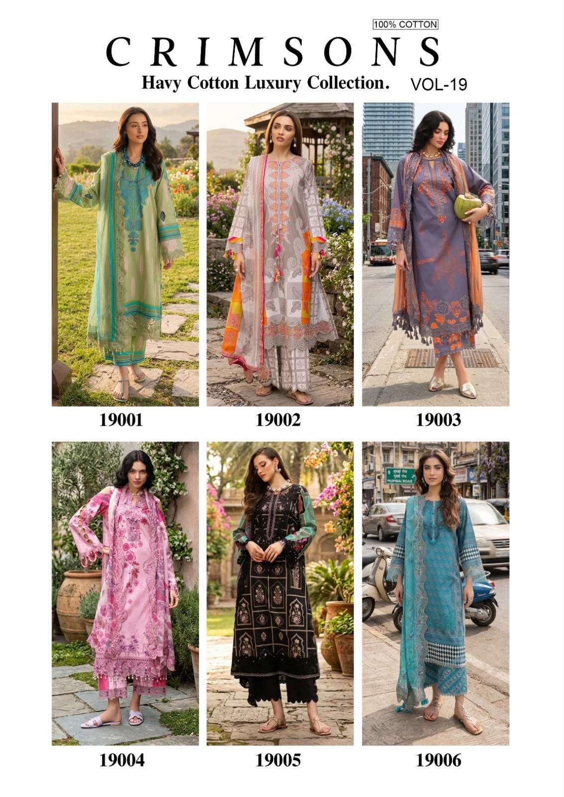 CRIMSONS HEAVY COTTON LUXURY COLLECTION VOL - 19 MODEL PIC BY JADE DESIGNER - 01 - 06