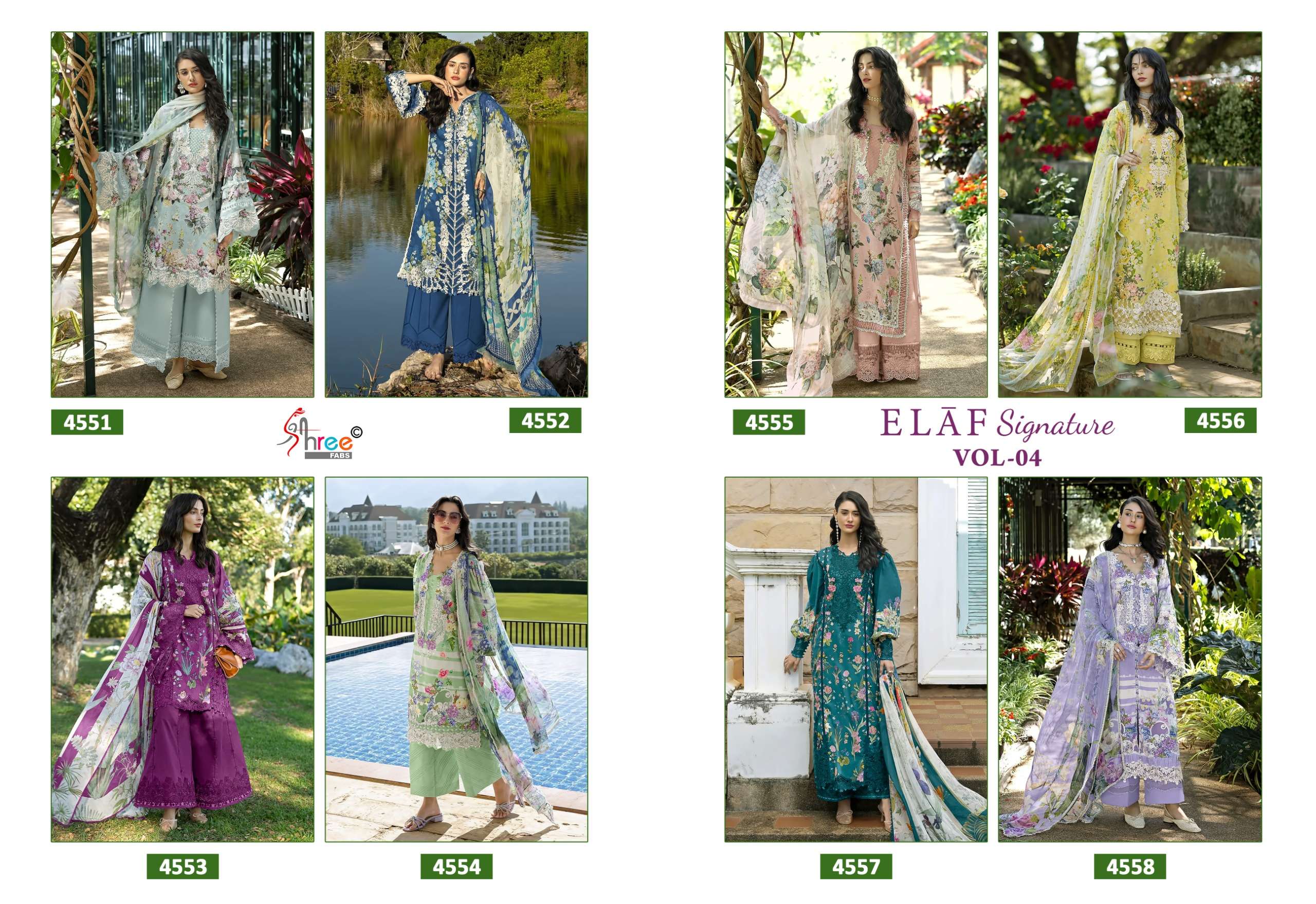 ELAF SIGNATURE VOL - 04 BY SHREE FABS - 01 - 08 A