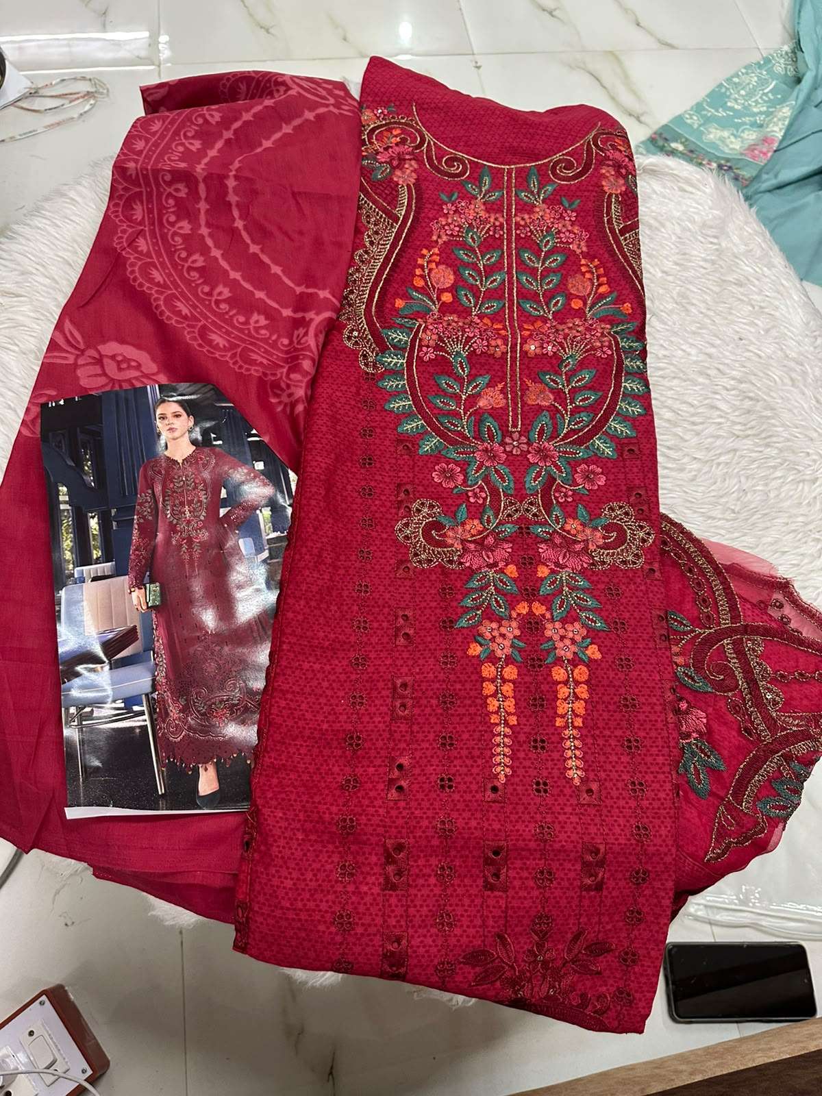 Falah Premium Cotton Collection Code - 50128 By Falah Designer Suits - 01