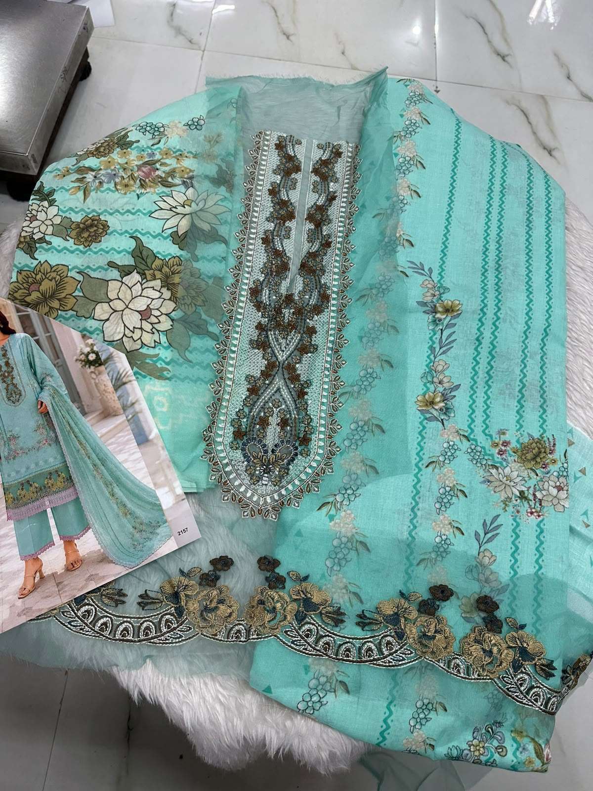 Falah Premium Cotton Collection Code - 50132 By Falah Designer Suits - 03