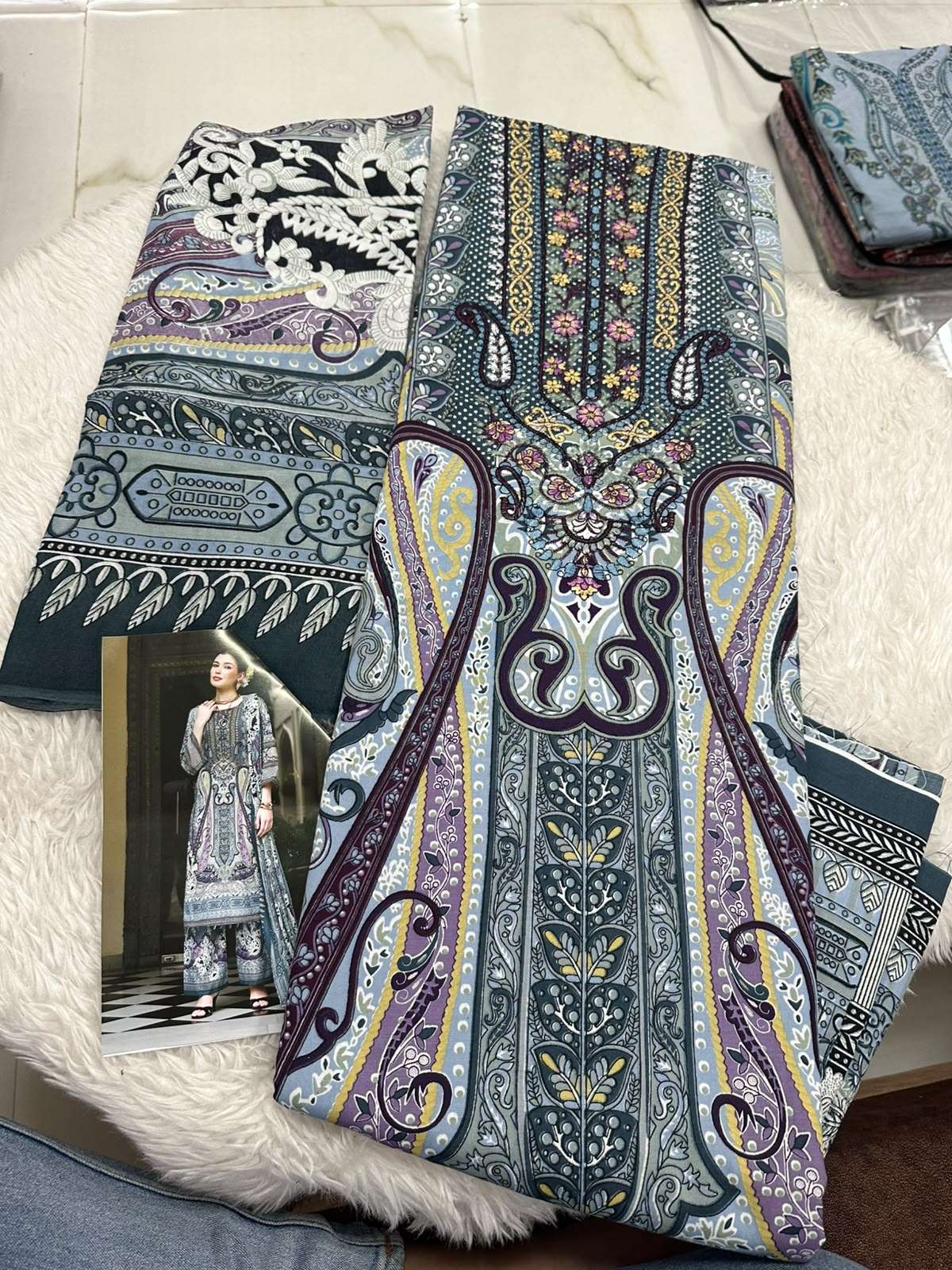Falah Premium Cotton Collection Code - 50142 By Falah Designer Suits - 01 - 08