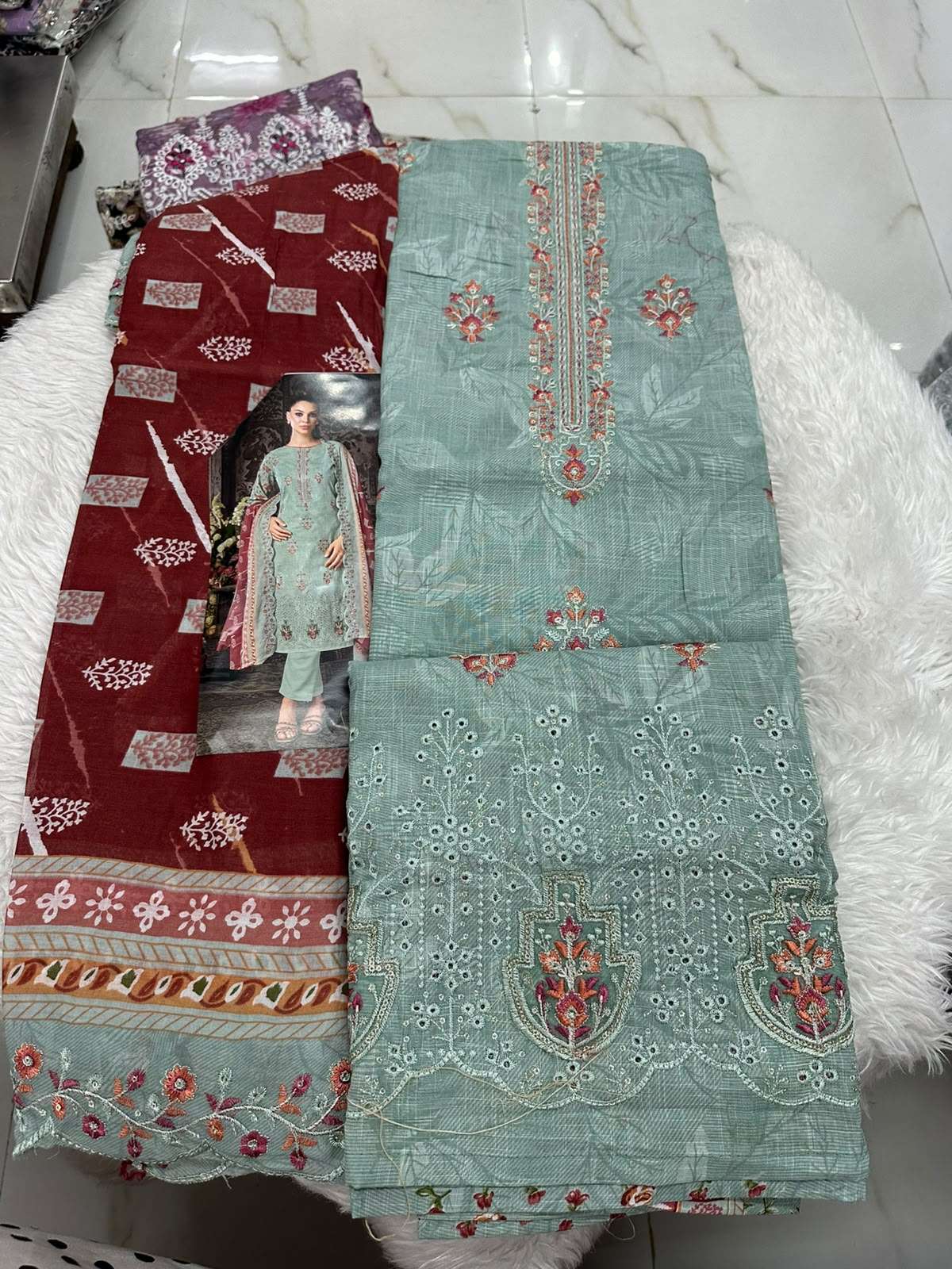Falah Premium Cotton Collection Code - 50143 By Falah Designer Suits - 01