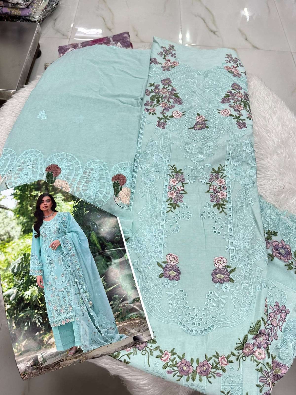 Falah Premium Cotton Collection Code - 50145 By Falah Designer Suits - 03