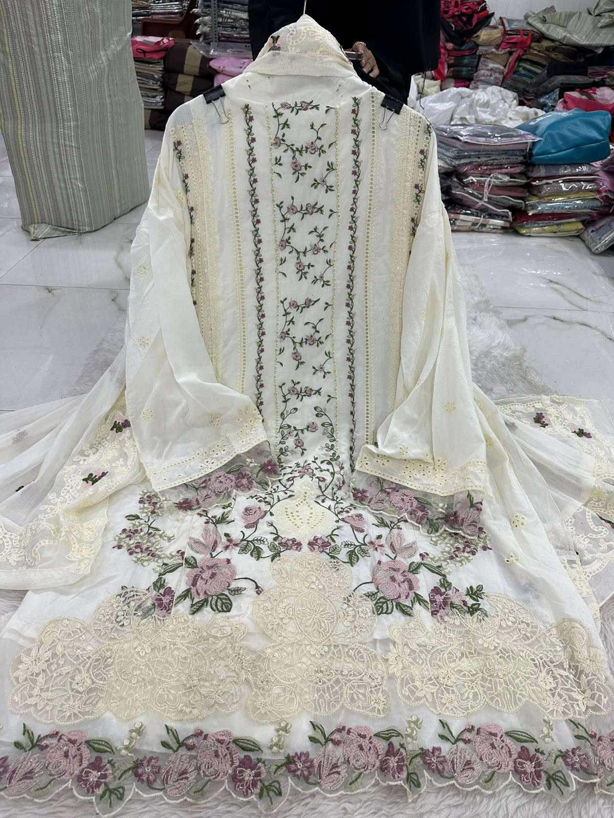 Falah Premium Party Wear Pure Cotton Collection Code - NOP55 By Falah Designer Suit - 15