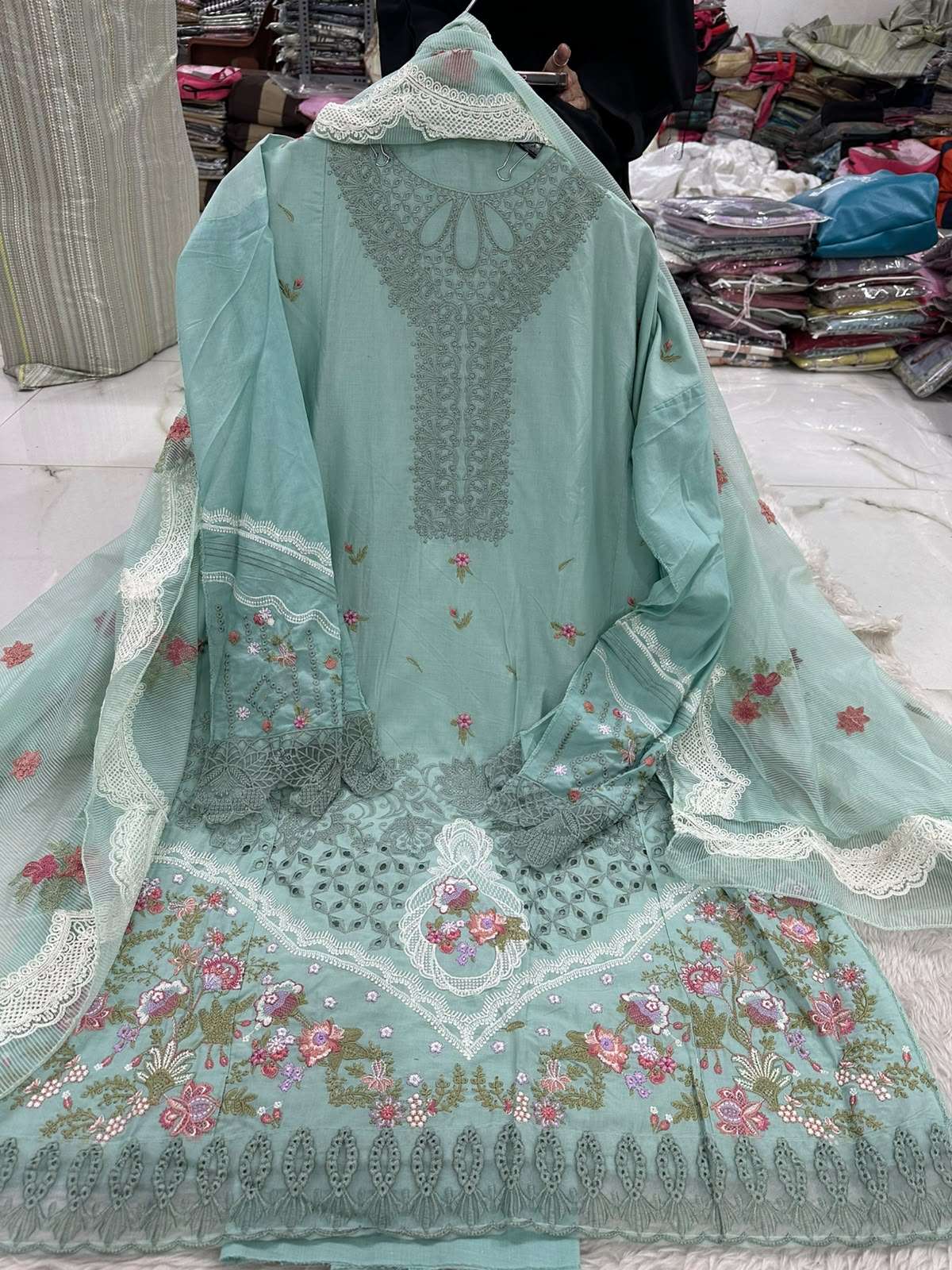 Falah Premium Party Wear Pure Cotton Collection Code - NOP55 By Falah Designer Suit - 16