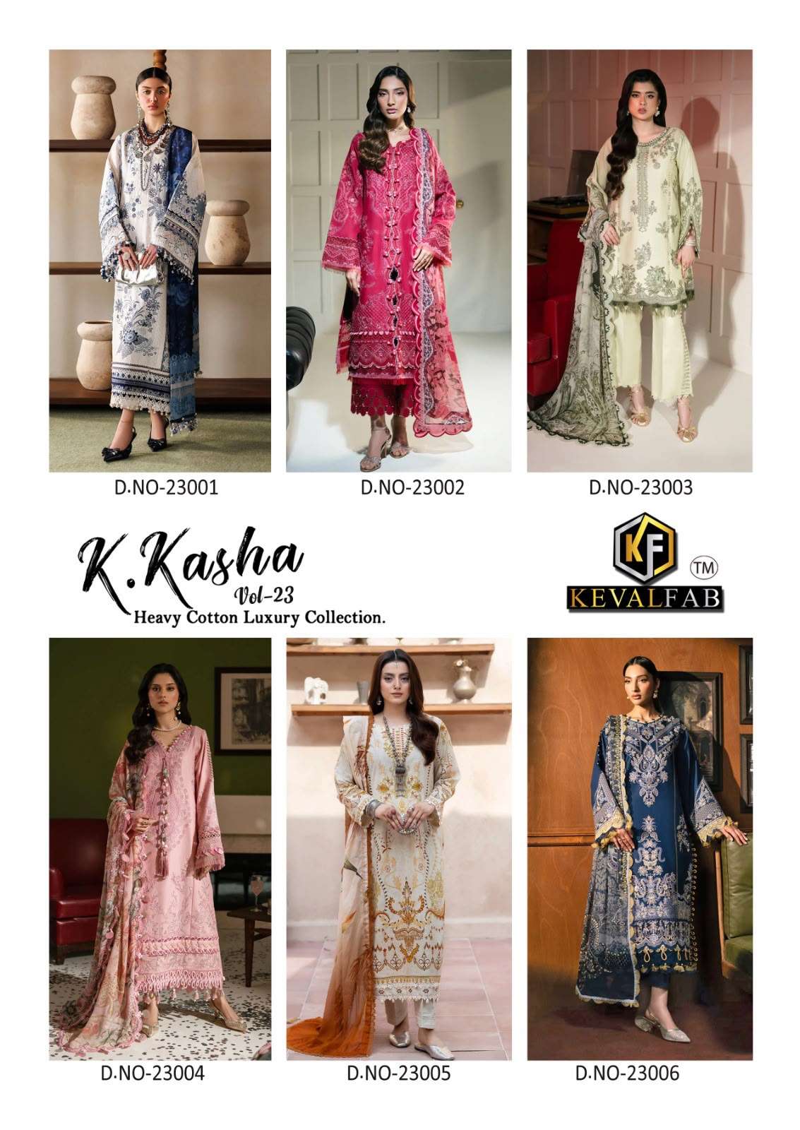 K KASHA VOL - 23 BY KEVAL FAB - 01 - 06