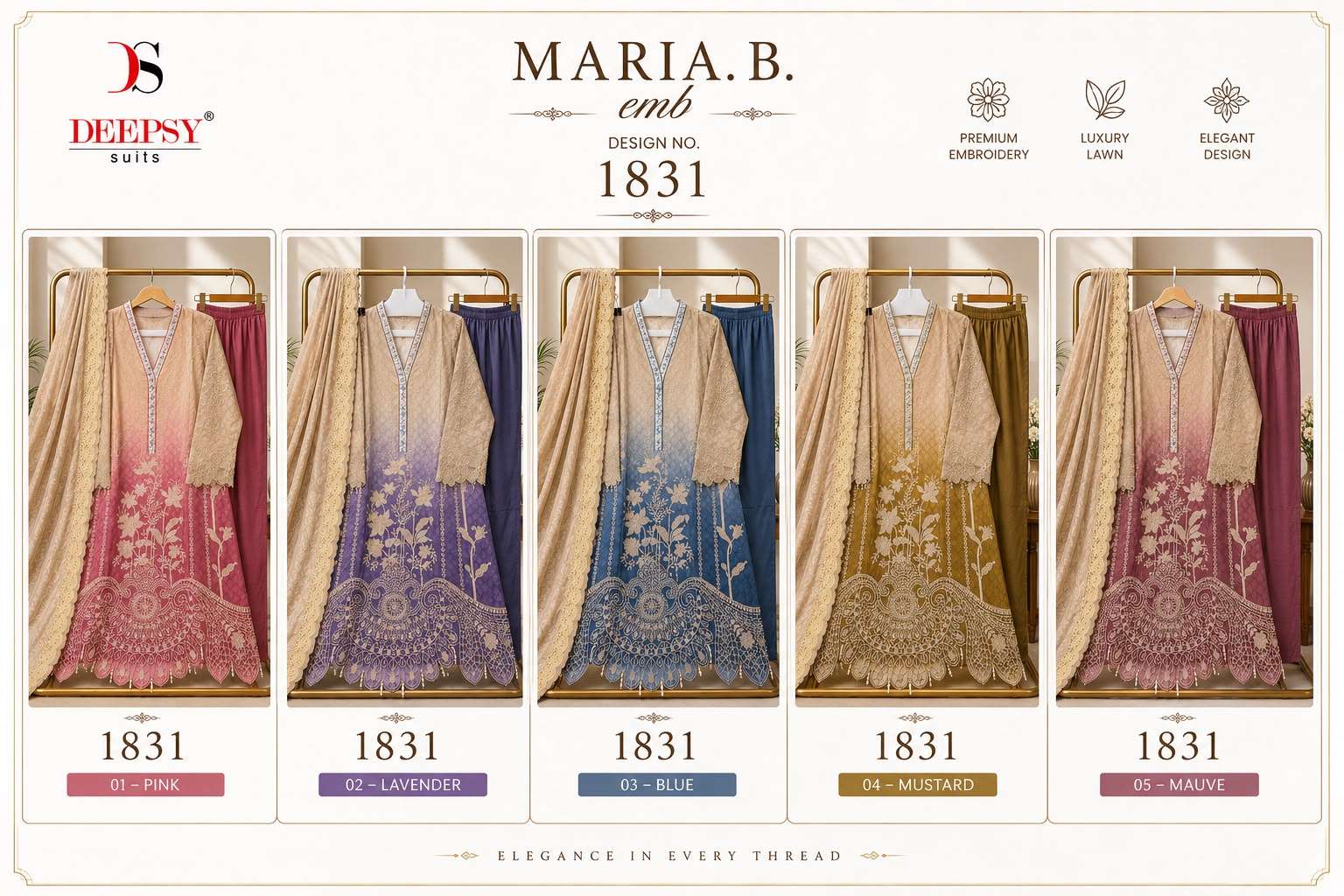 MARIA B DESIGN NO. 1831 READY TO WEAR BY DEEPSY SUITS - 01 - 05 B