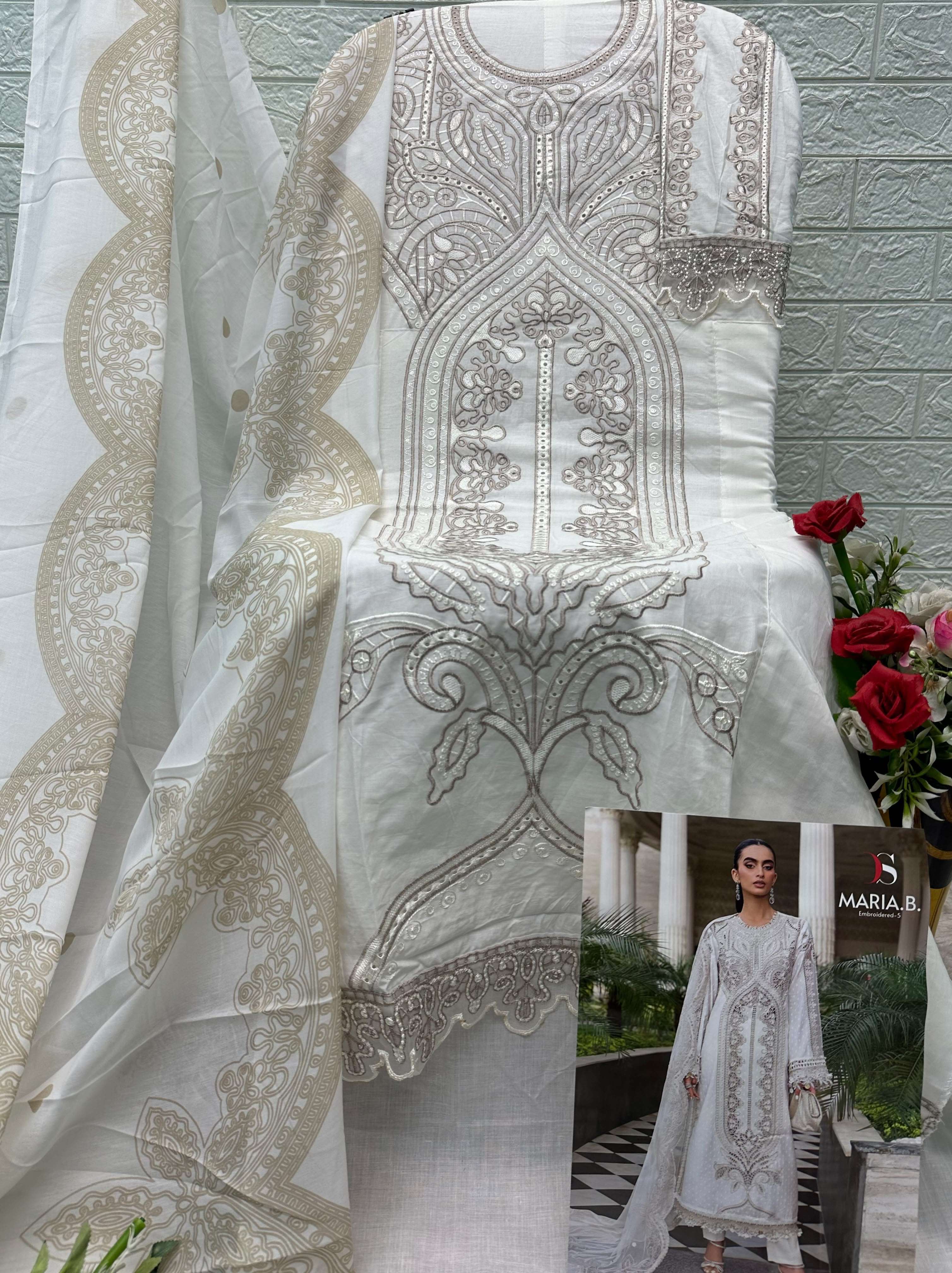 MARIA B PREMIUM EMBROIDERED - 05 DEEPSY SUITS  - 07
