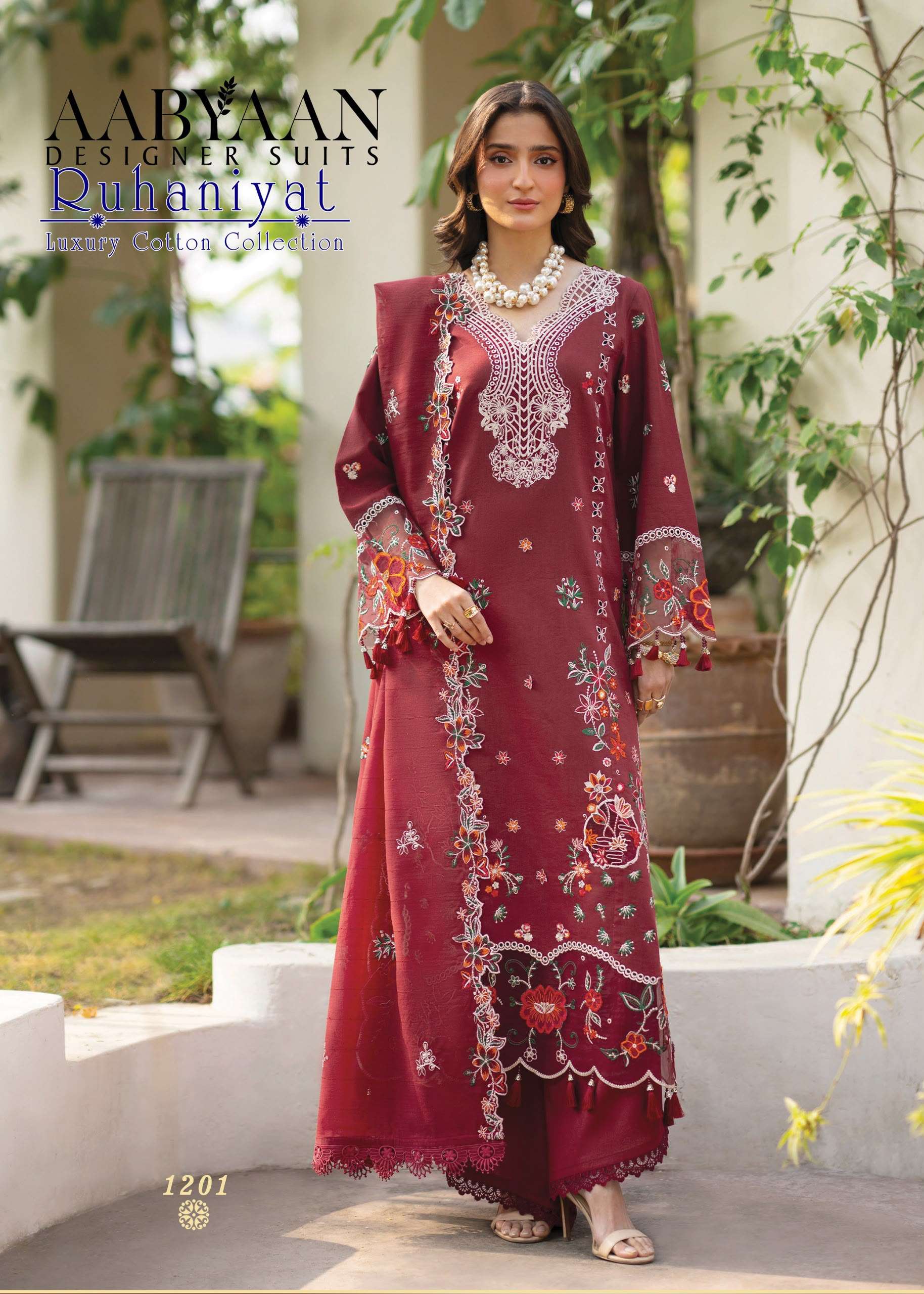 RUHANIYAT VOL - 12 BY AABYAAN DESIGNER SUIT - 01
