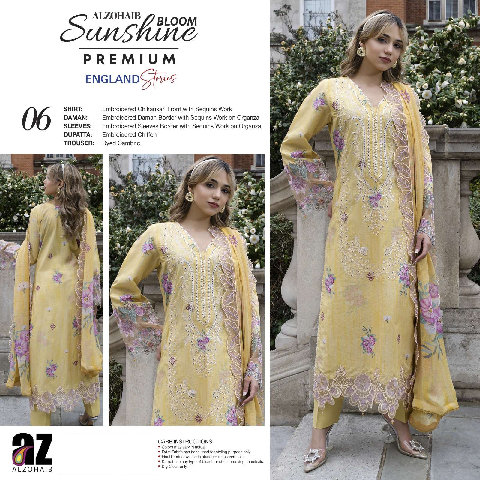 SUNSHINE BLOOM PREMIUM EDITION ENGLAND STORIES BY AL ZOHAIB TEXTILES - 06