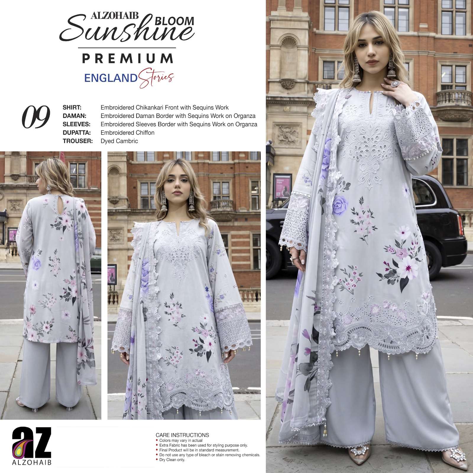 SUNSHINE BLOOM PREMIUM EDITION ENGLAND STORIES BY AL ZOHAIB TEXTILES - 09