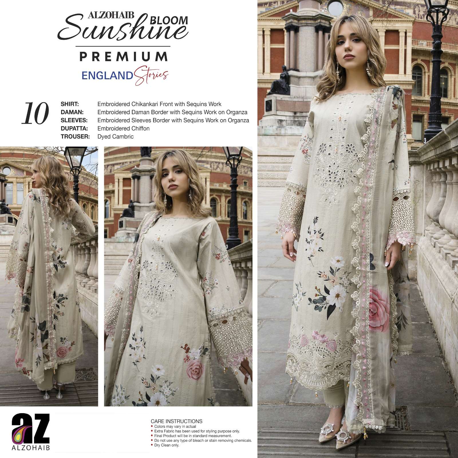 SUNSHINE BLOOM PREMIUM EDITION ENGLAND STORIES BY AL ZOHAIB TEXTILES - 10
