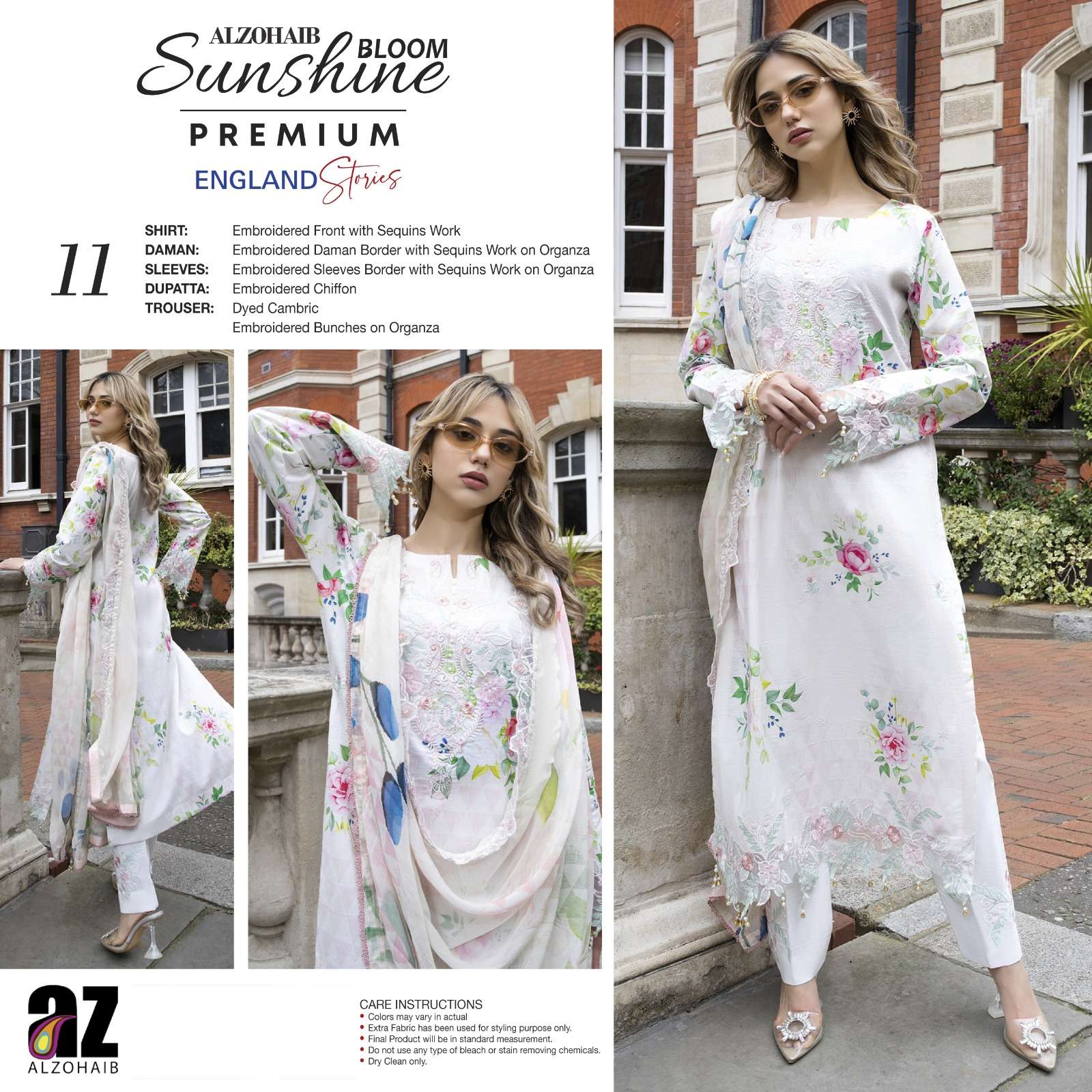 SUNSHINE BLOOM PREMIUM EDITION ENGLAND STORIES BY AL ZOHAIB TEXTILES - 11