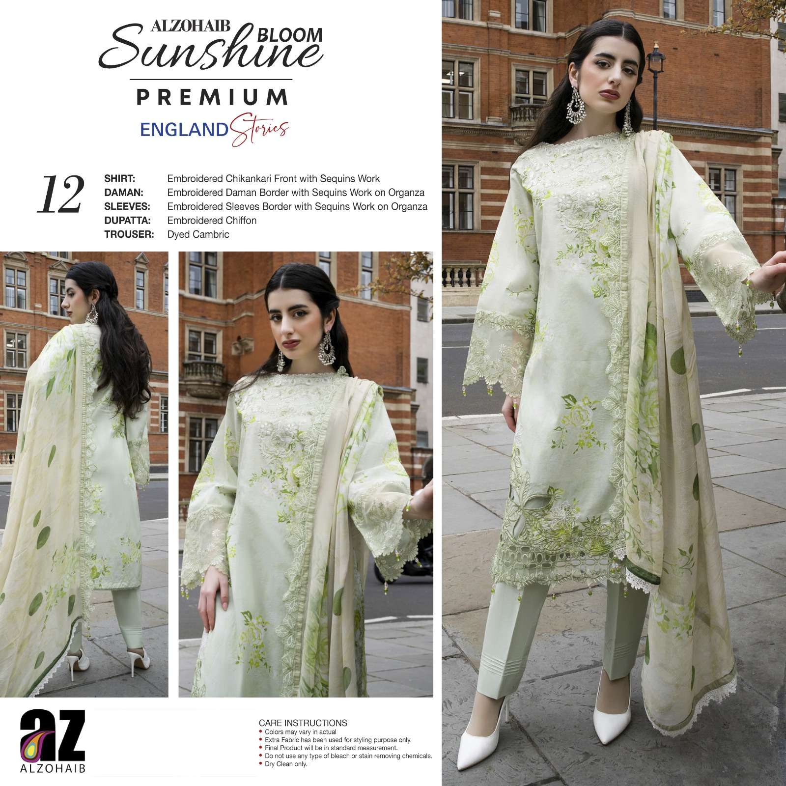 SUNSHINE BLOOM PREMIUM EDITION ENGLAND STORIES BY AL ZOHAIB TEXTILES - 12