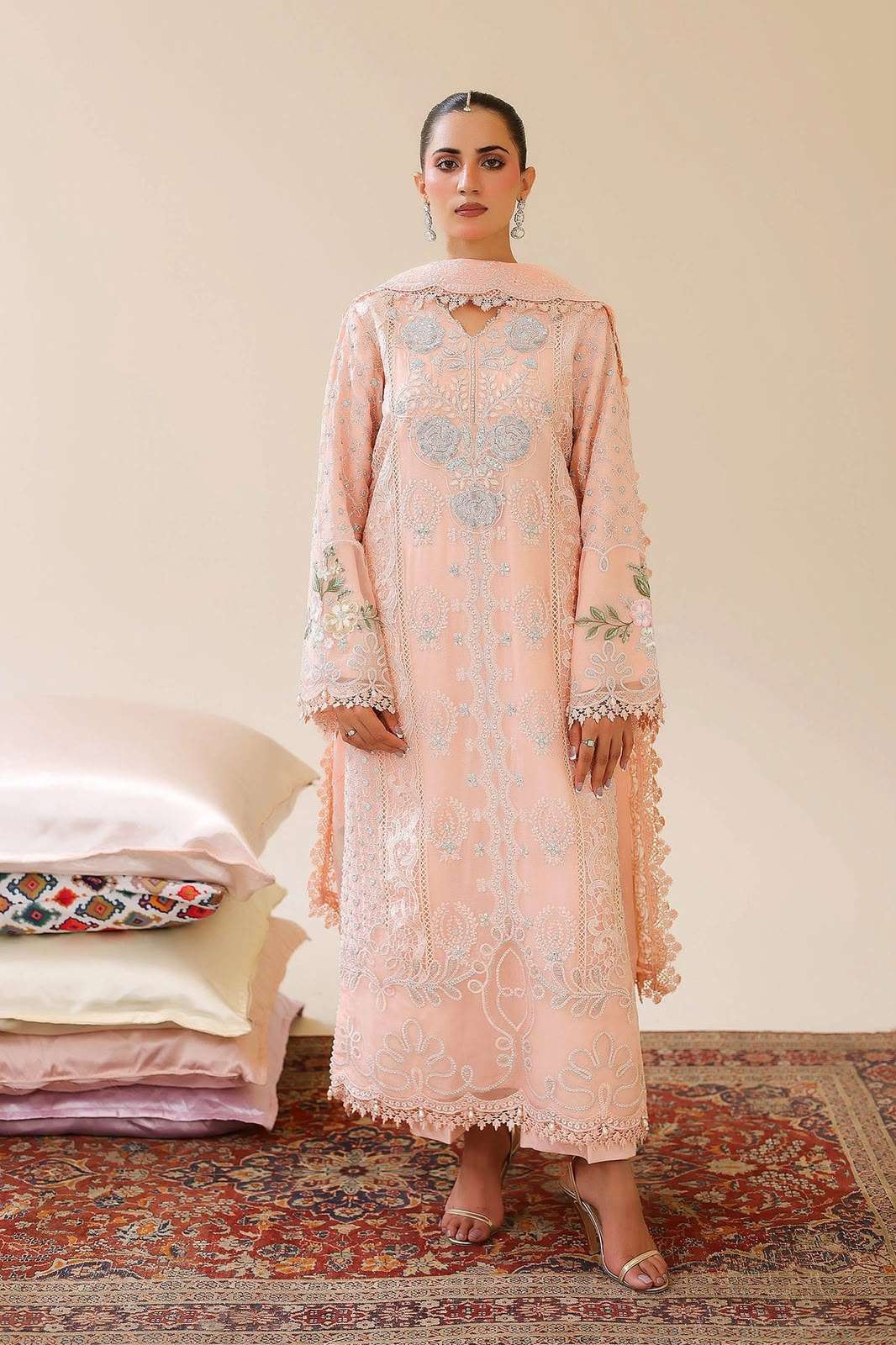 BAHAAR SEMISTITCHED CHIFFON COLLECTION BY ZA CLOTHES - 04