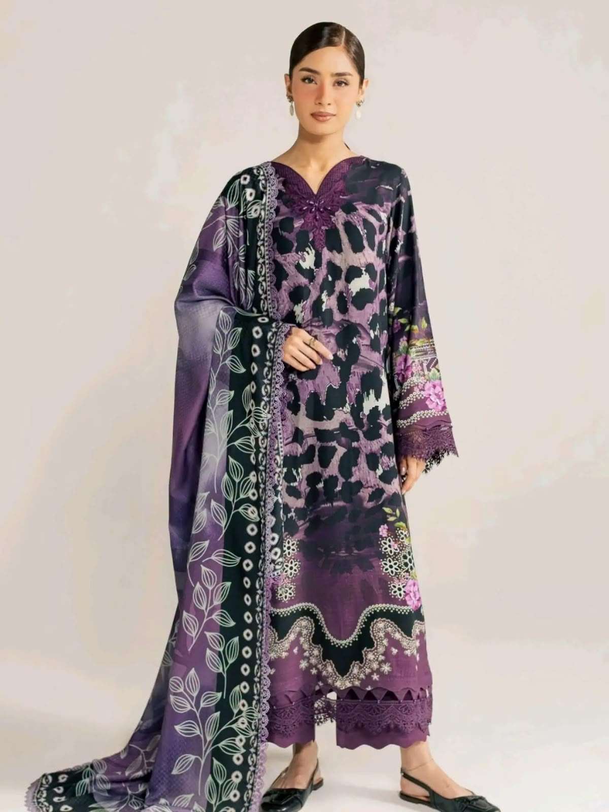 DAHLIA EMBROIDERED VISCOSE SLUB COLLECTION BY DARIA - 03