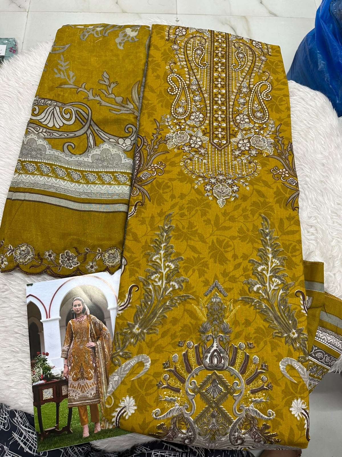 Falah Premium Cotton Colleciton Code - 50186 By Falah Designer Suits - 01 - 08
