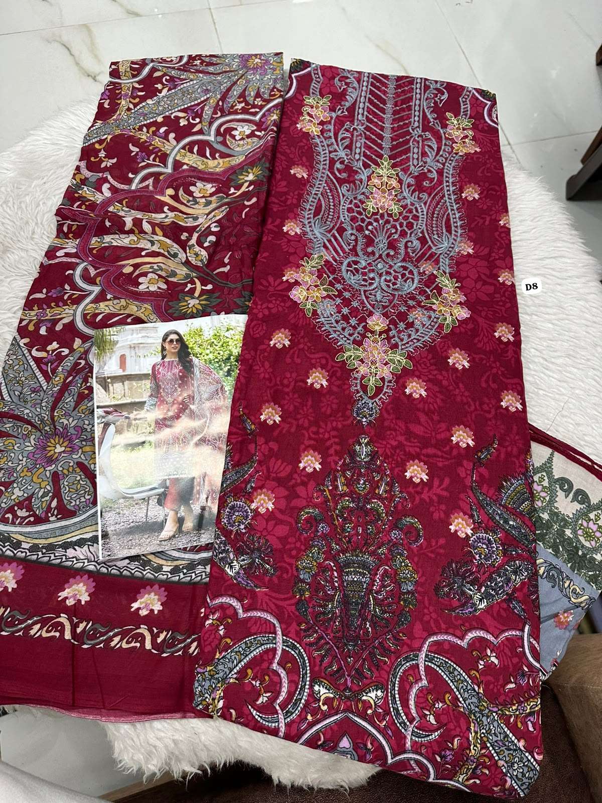 Falah Premium Cotton Collection Code - 50179 By Falah Designer Suits - 01 - 08