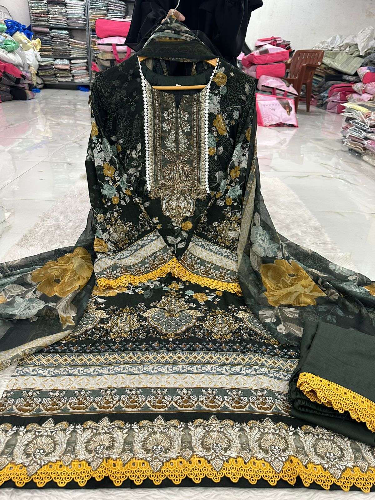 Falah Premium Cotton Collection Designs of Jade Bliss Code - RTW02 By Falah Designer Suits - 11